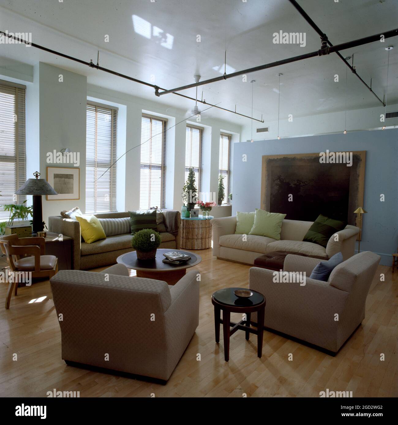 Designer livingroom in NYC eighties Stock Photo