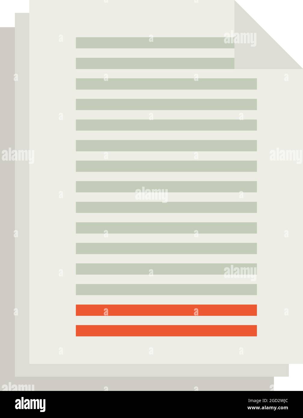 Summary papers icon. Flat illustration of summary papers vector icon ...