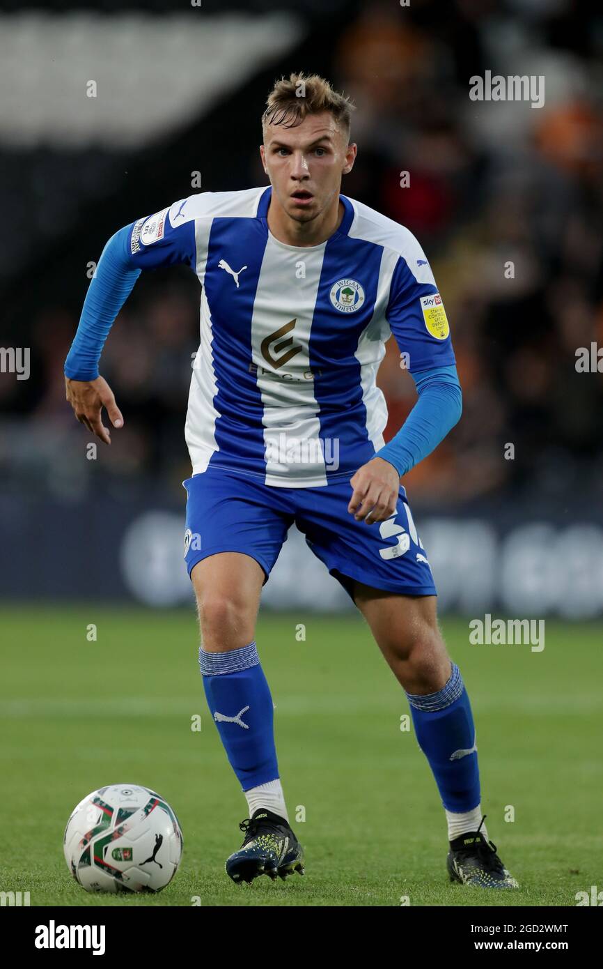 Wigan Athletic's Scott Smith during the Carabao Cup first round match at the MKM Stadium, Hull. Picture date: Tuesday August 10, 2021. Stock Photo