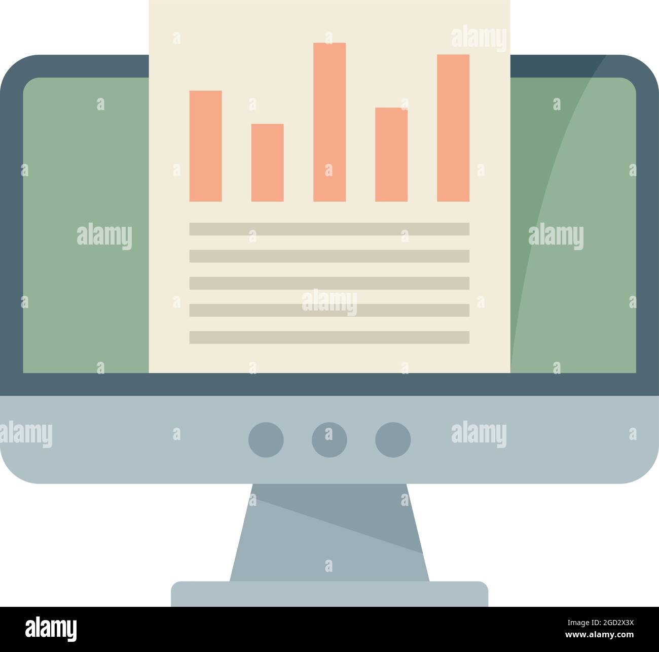 Audit monitor icon. Flat illustration of audit monitor vector icon ...