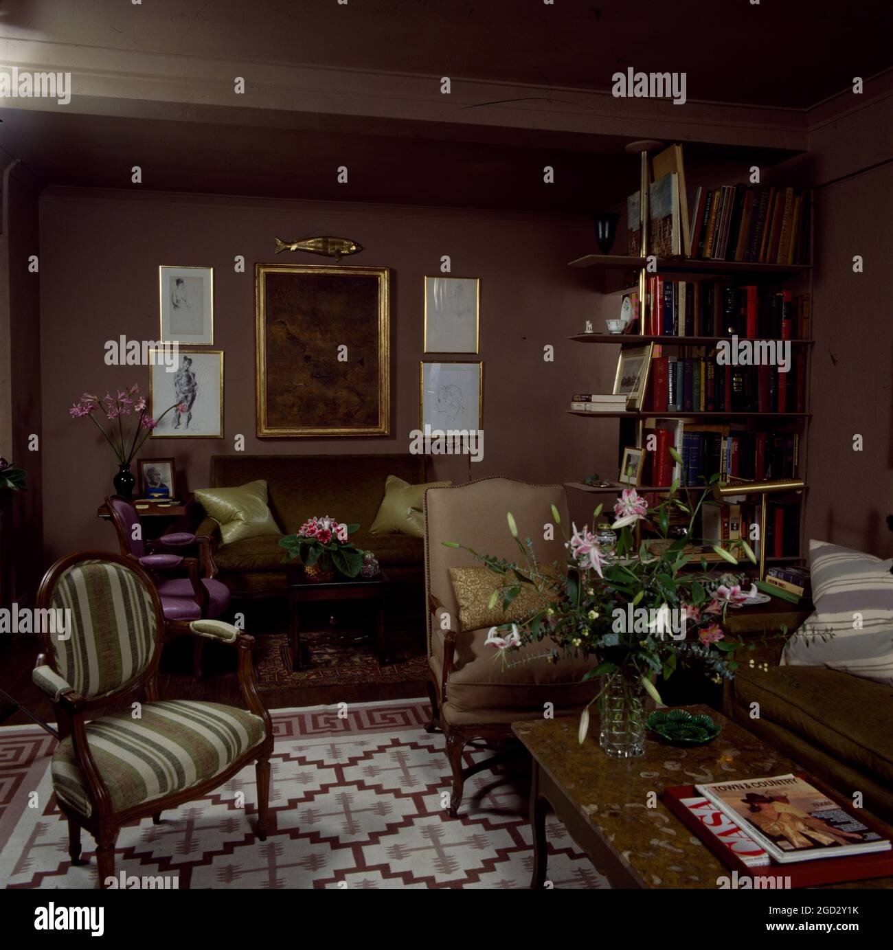 Designer livingroom in NYC Stock Photo