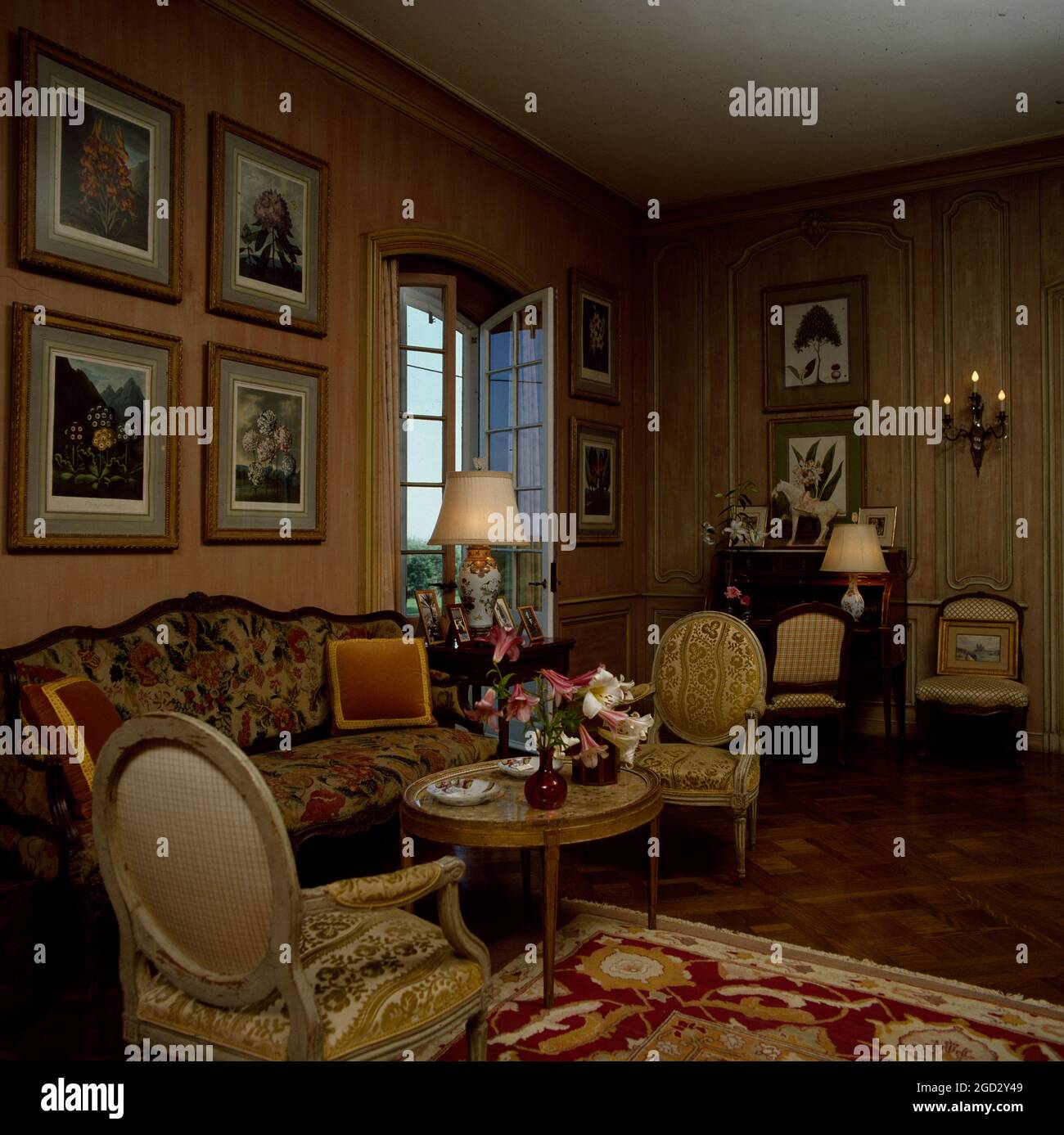 Designer livingroom in NYC Stock Photo
