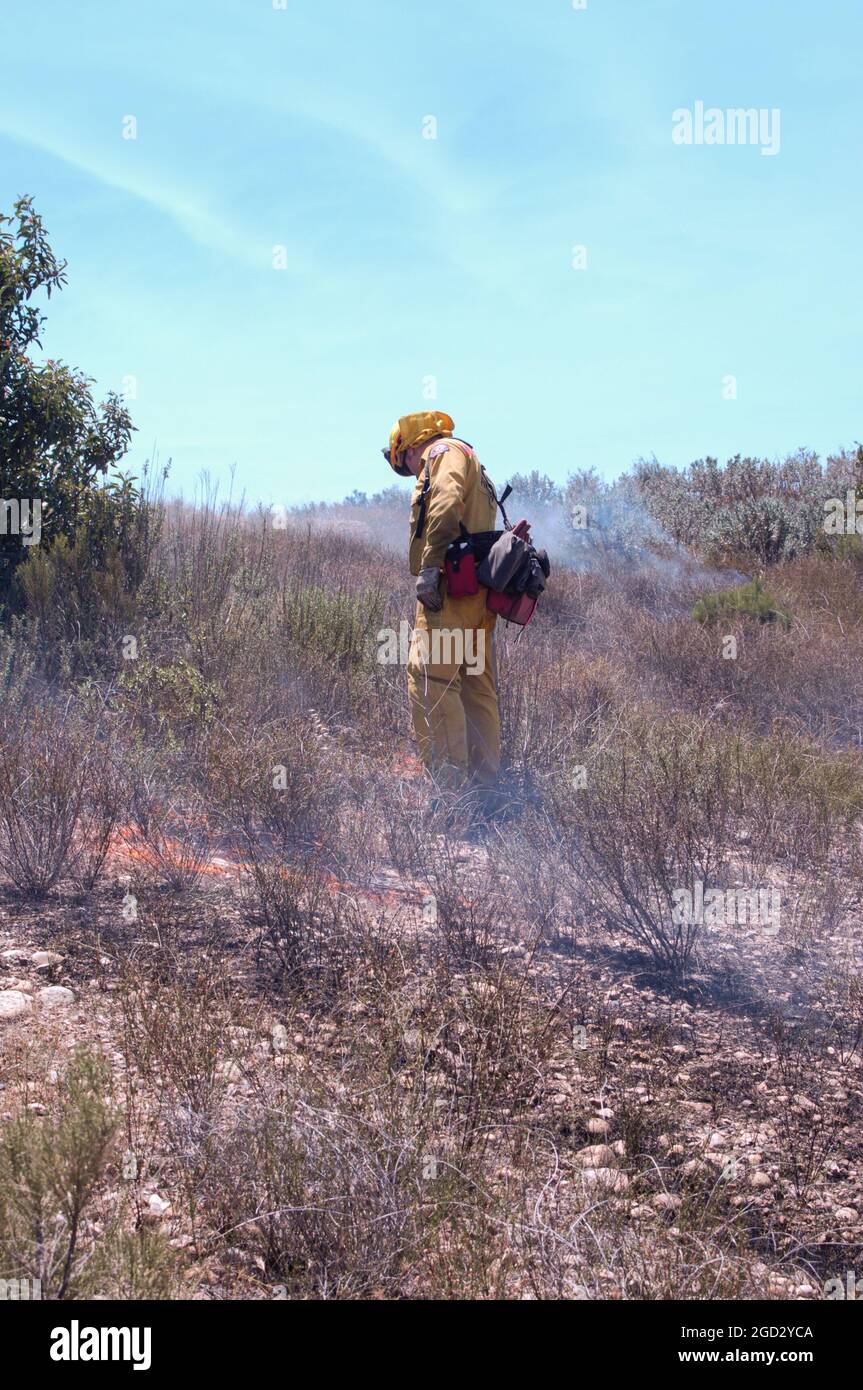 Miramar Fire controlled burn Stock Photo