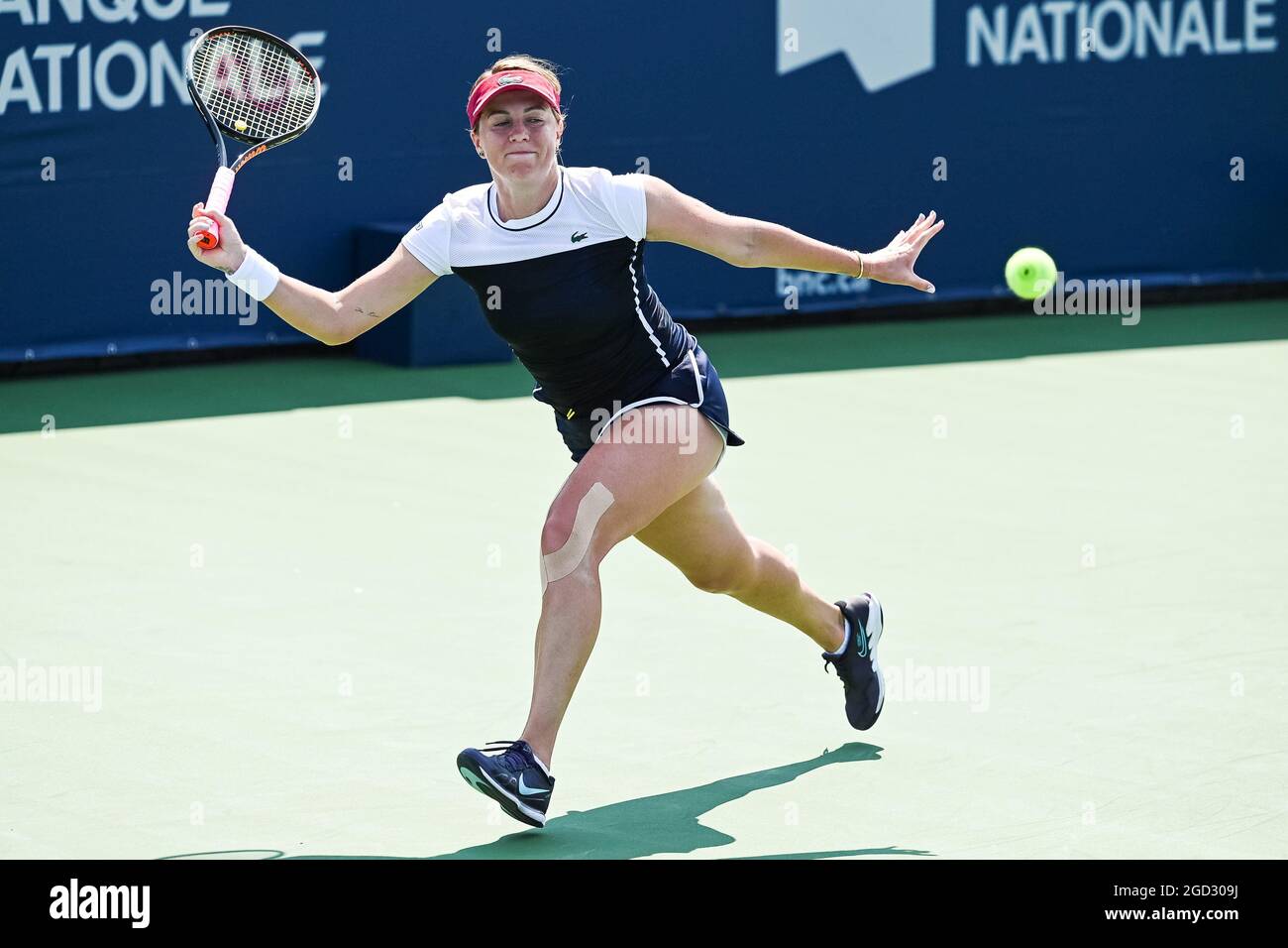 Montreal, Canada. August 10, 2021: Anastasia Pavlyuchenkova (RUS) returns the ball during the WTA National Bank Open first round match at IGA Stadium in Montreal, Quebec. David Kirouac/CSM Credit: Cal Sport Media/Alamy Live News Stock Photo
