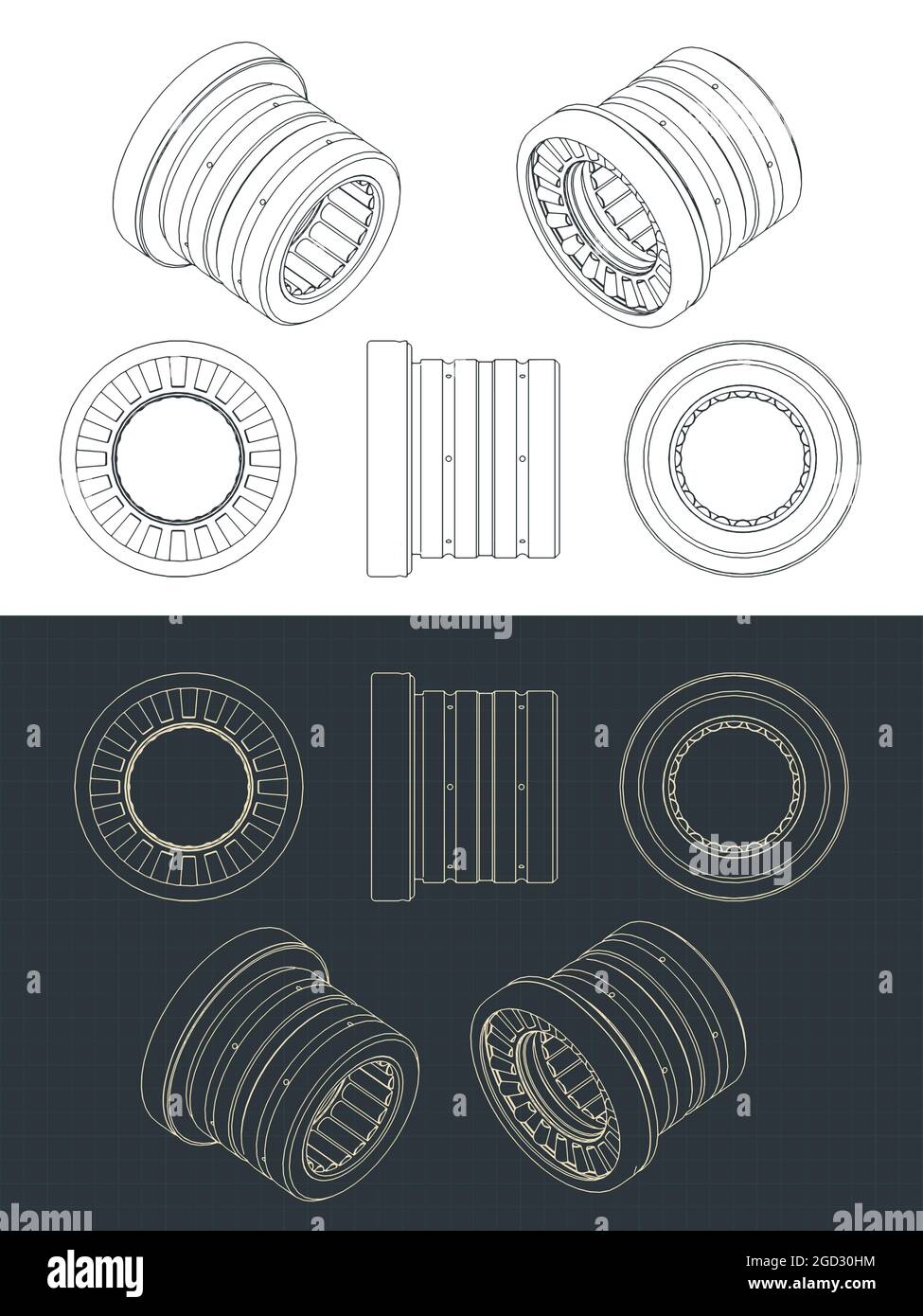Cylindrical roller bearing Stock Vector Images Alamy