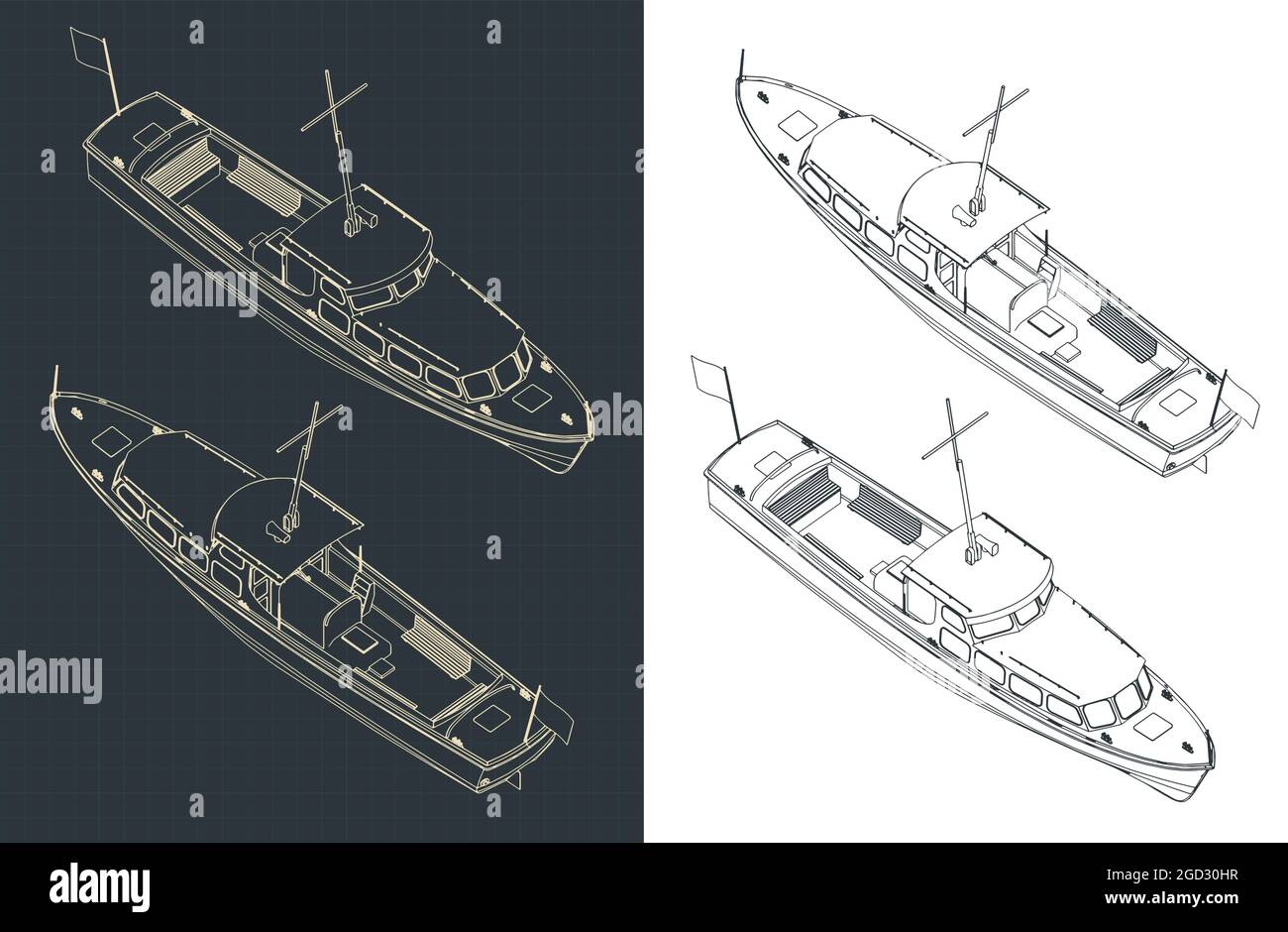 Stylized vector illustration of isometric blueprints of sightseeing ...