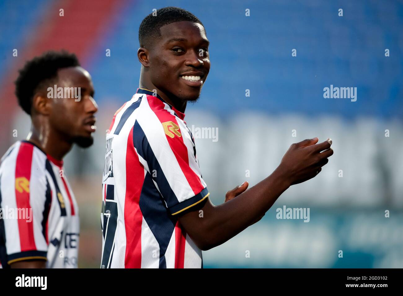 TILBURG, NETHERLANDS - AUGUST 10: Derrick Kohn of Willem II during the Pre-season Friendly match between Willem II and Royal Excelsior Virton at the Koning Willem II Stadion on August 10, 2021 in Tilburg, Netherlands (Photo by Broer van den Boom/Orange Pictures) Stock Photo