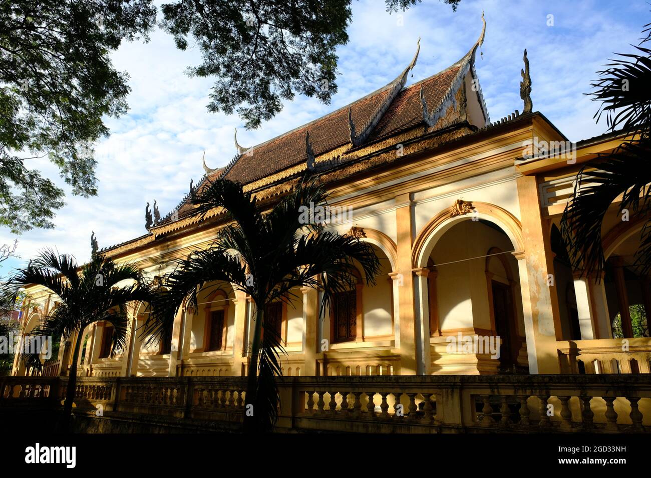 Cambodia Krong Siem Reap - Wat Damnak Ubosot building - Ordination hall Stock Photo