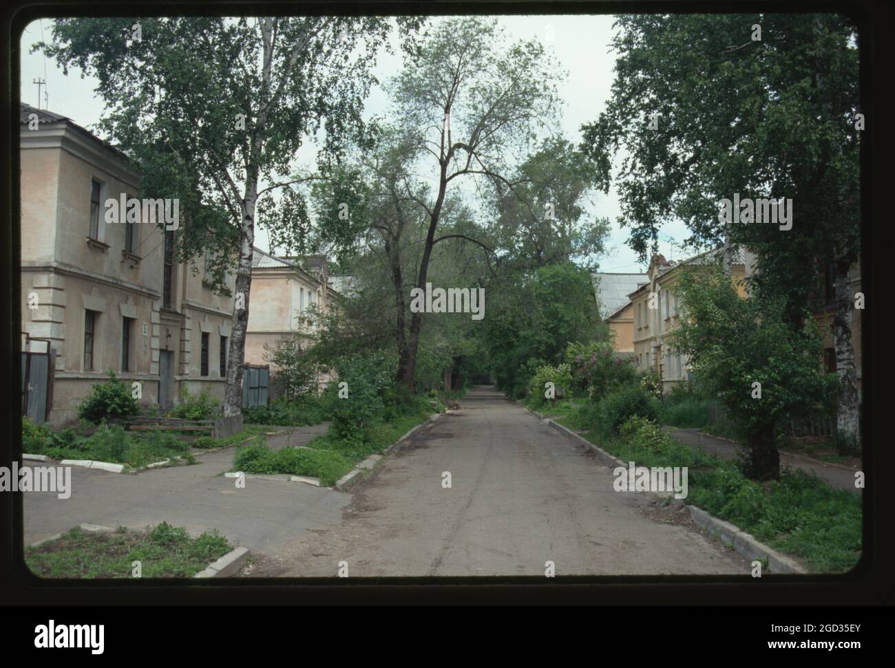 Houses, Shcheglov Lane, (1948), Komsomol'sk-na-Amure, Russia; 2002 Stock Photo