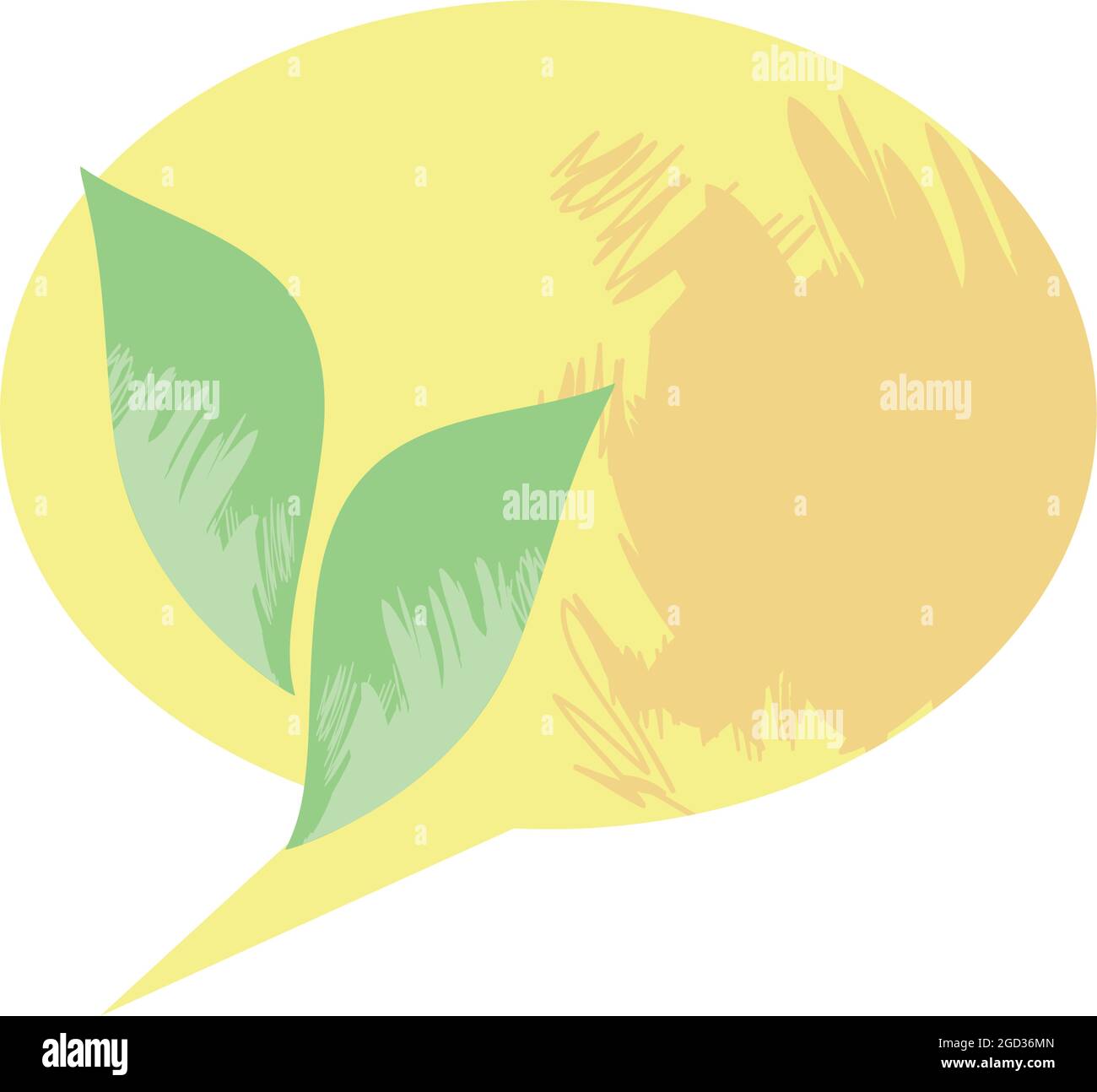 ecology leaves in speech bubble Stock Vector Image & Art - Alamy