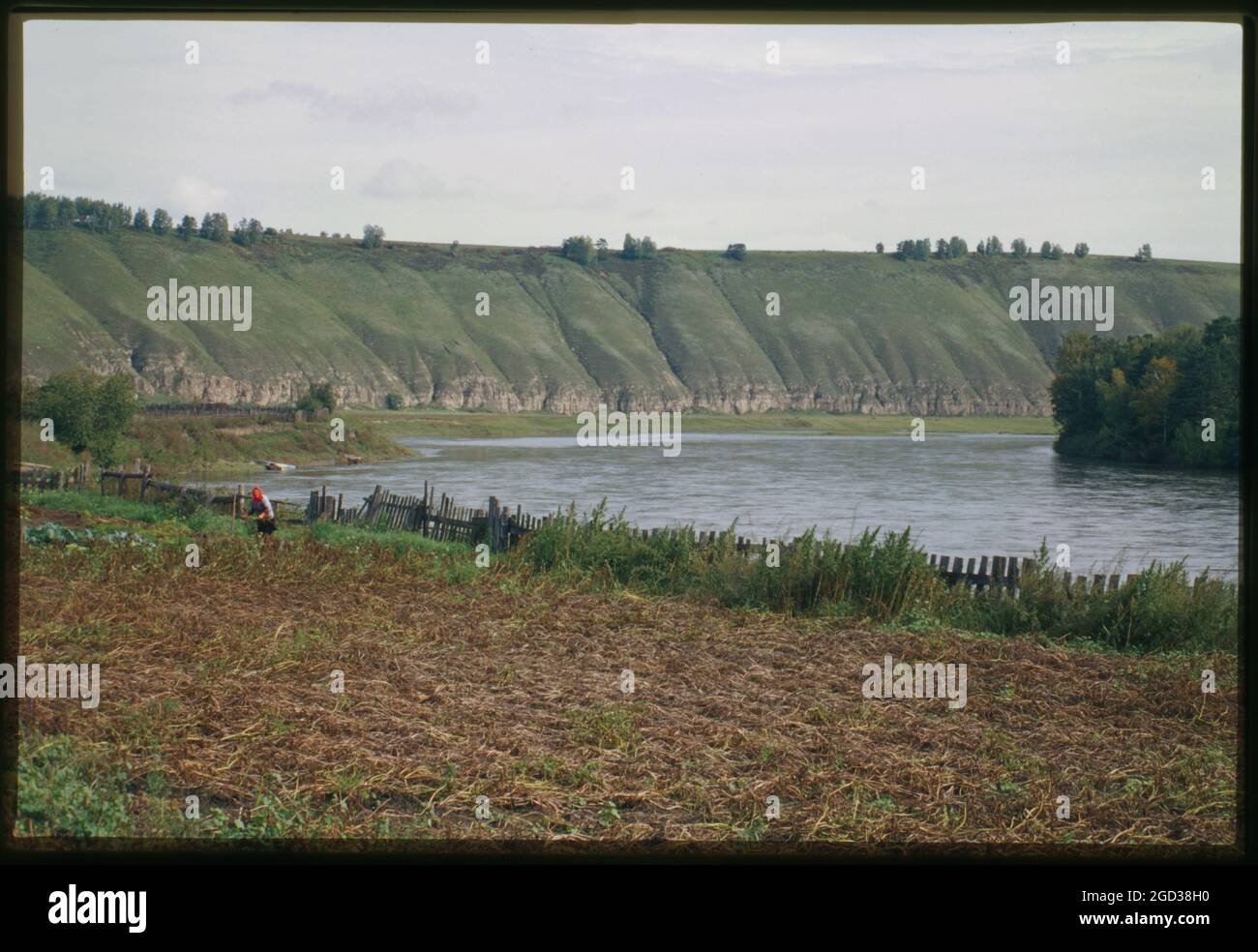 Left bank of Belaia River, Bel'sk, Russia; 2000 Stock Photo
