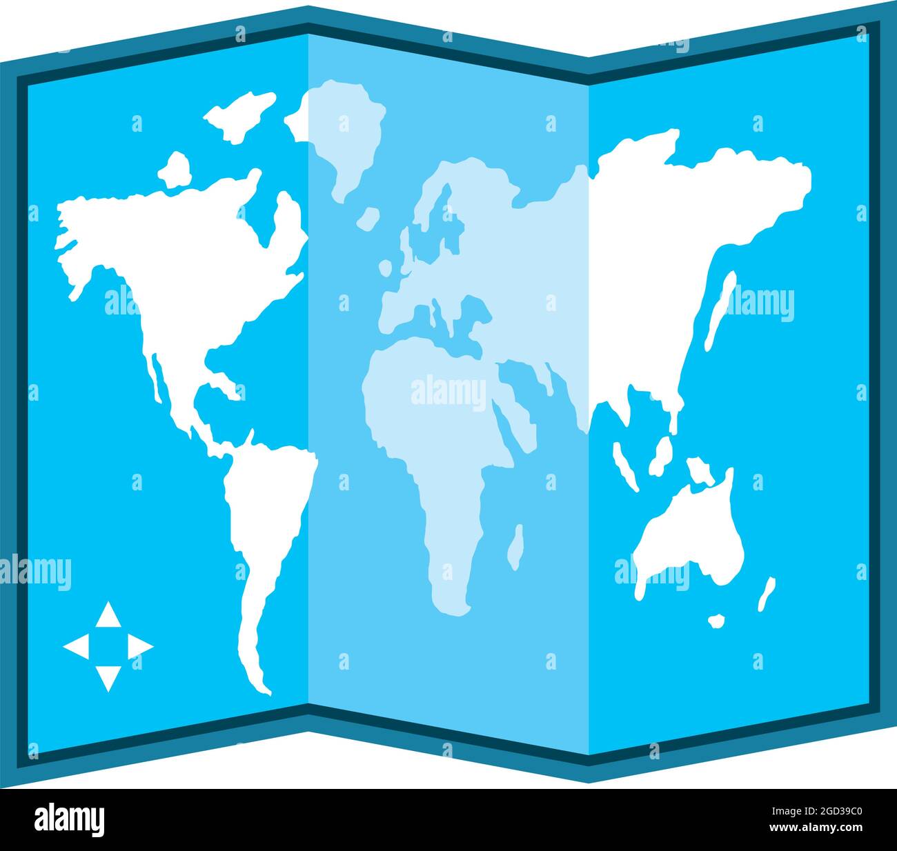 paper map of world Stock Vector Image & Art Alamy