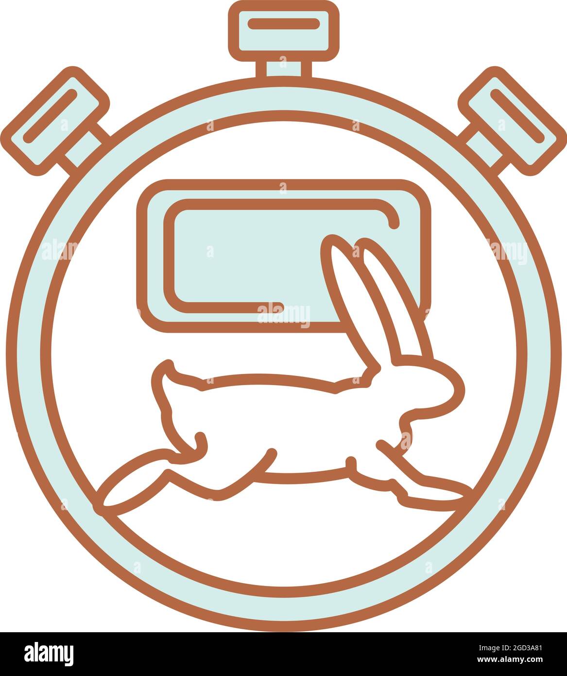 rabbit in a stopwatch Stock Vector Image & Art Alamy