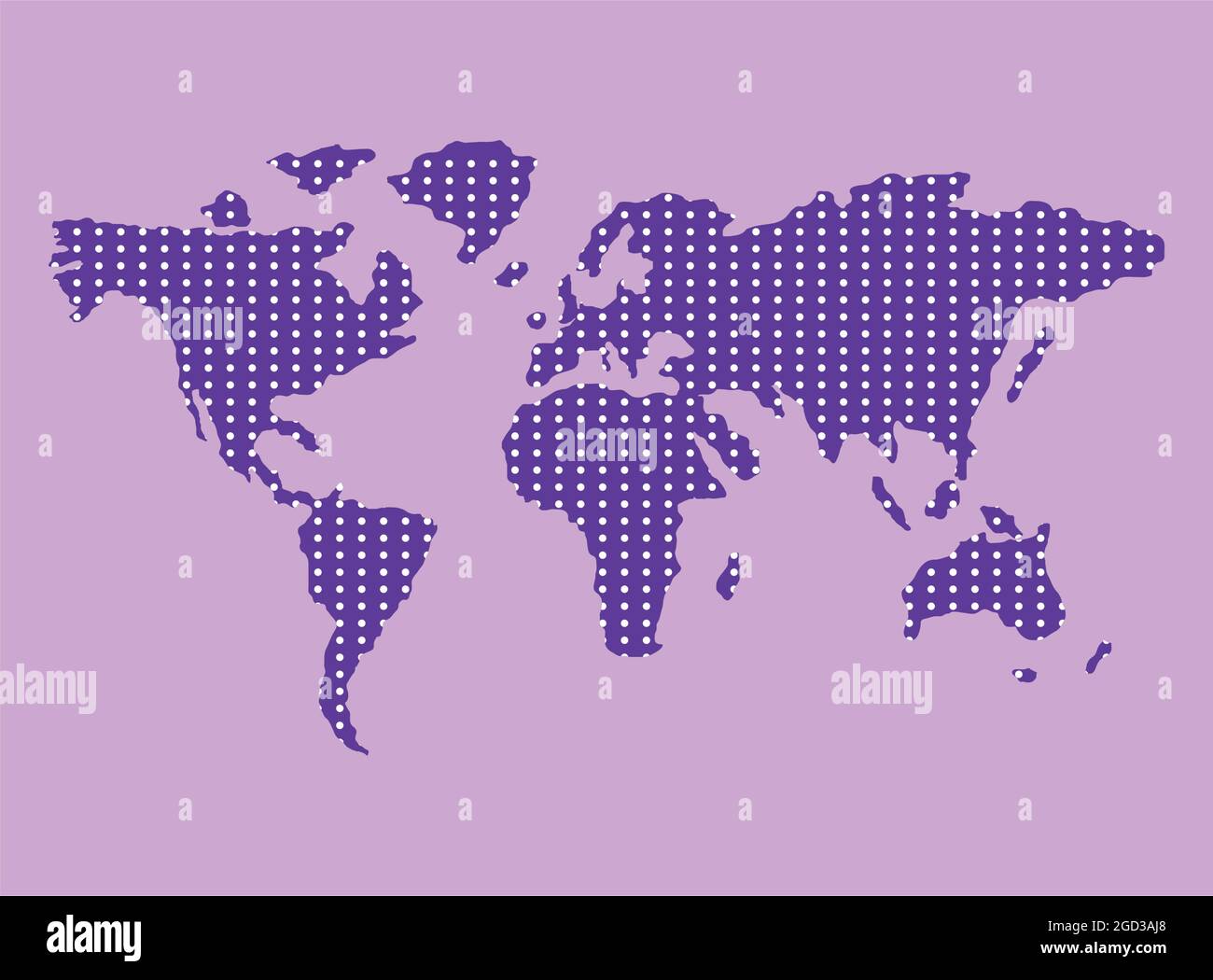 dotted world map on paper Stock Vector Image & Art - Alamy