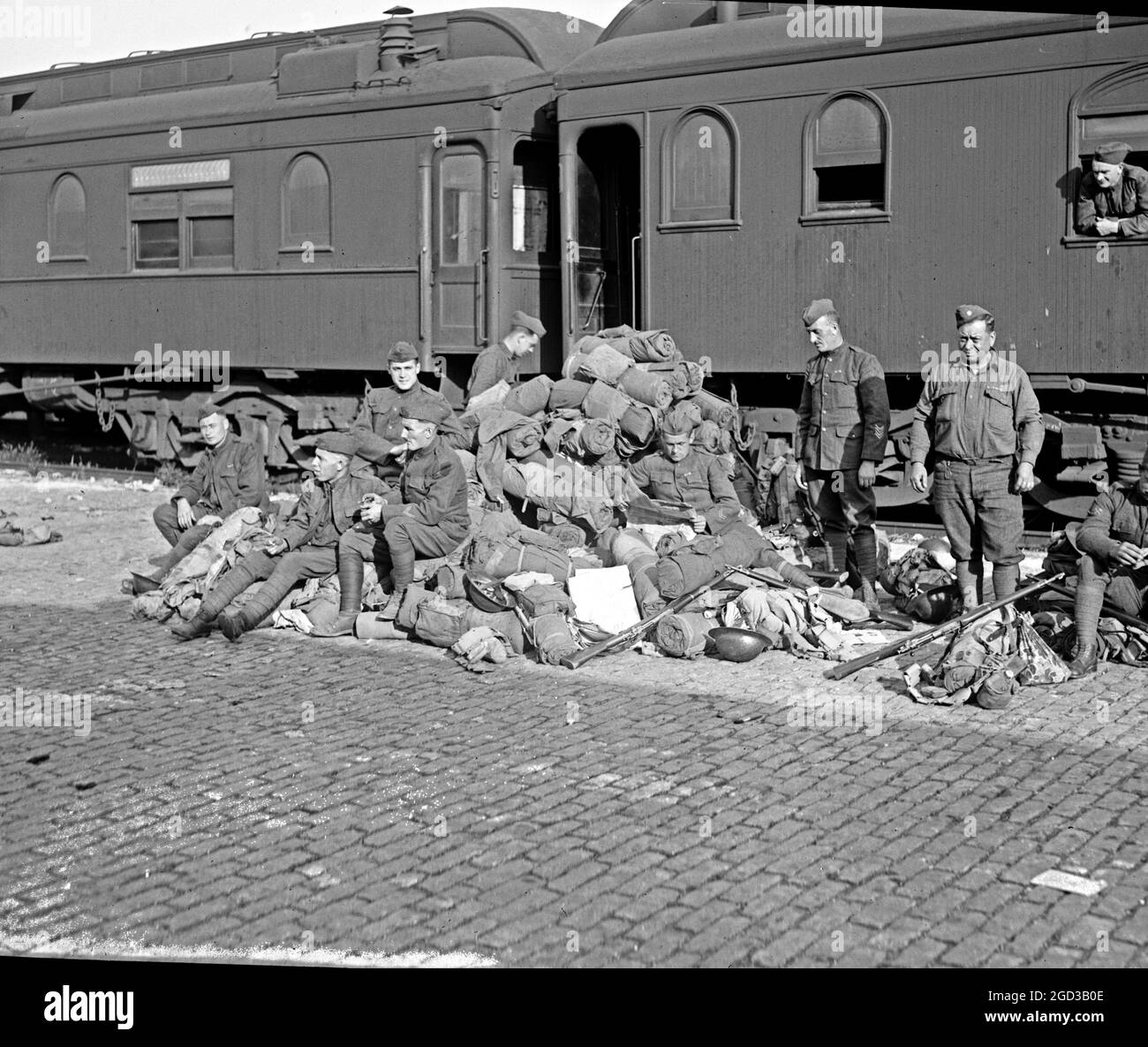 1st Division boys, World War I ca. between 1909 and 1932 Stock Photo