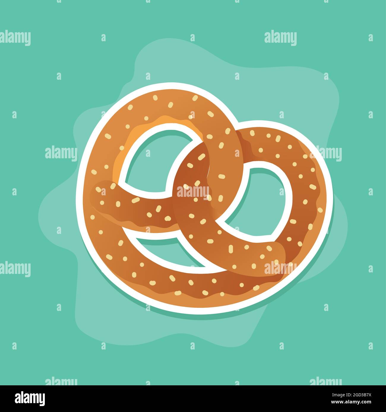 salty pretzel snack Stock Vector Image & Art - Alamy