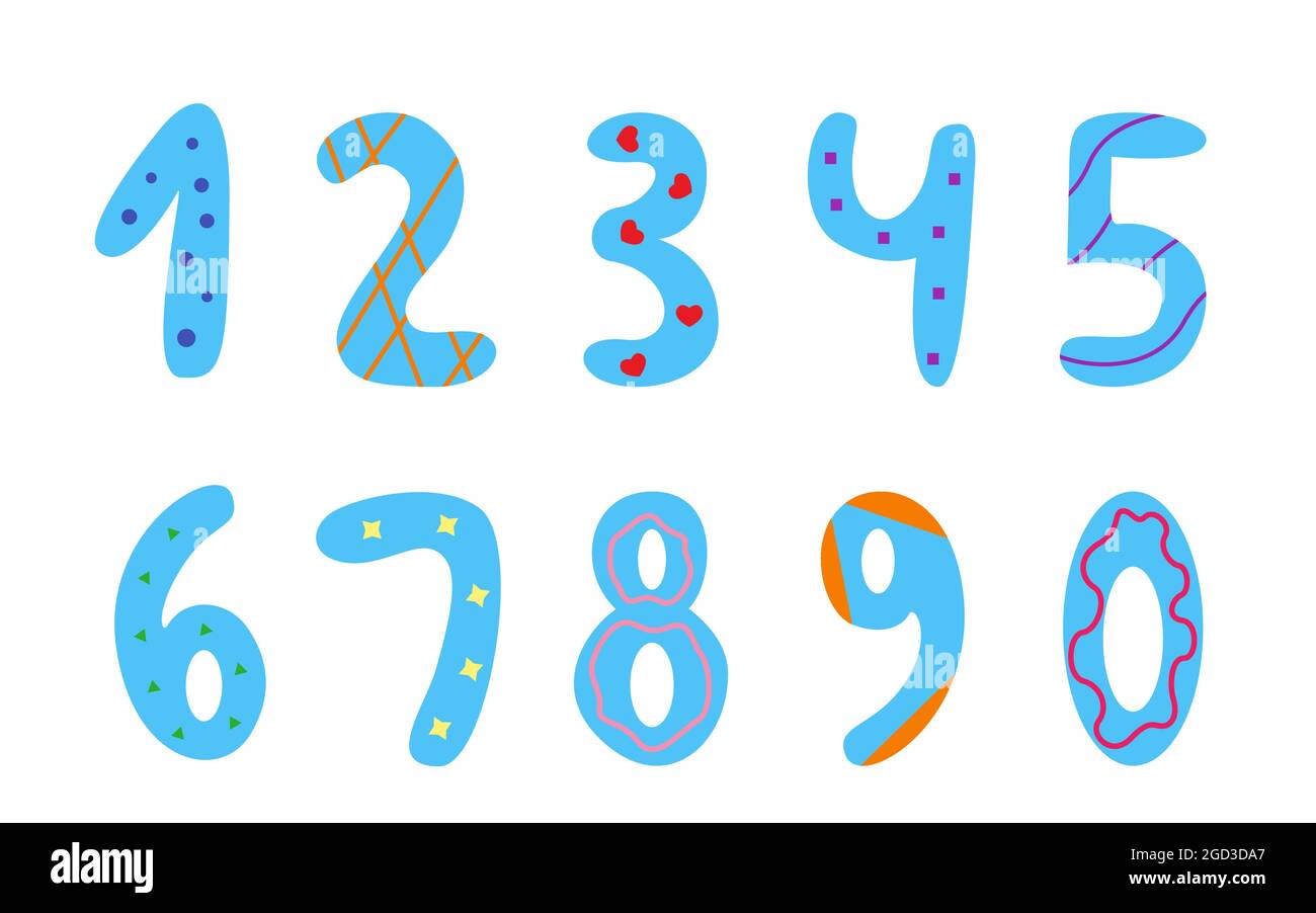 One two three four - badges with numbers Vector Image