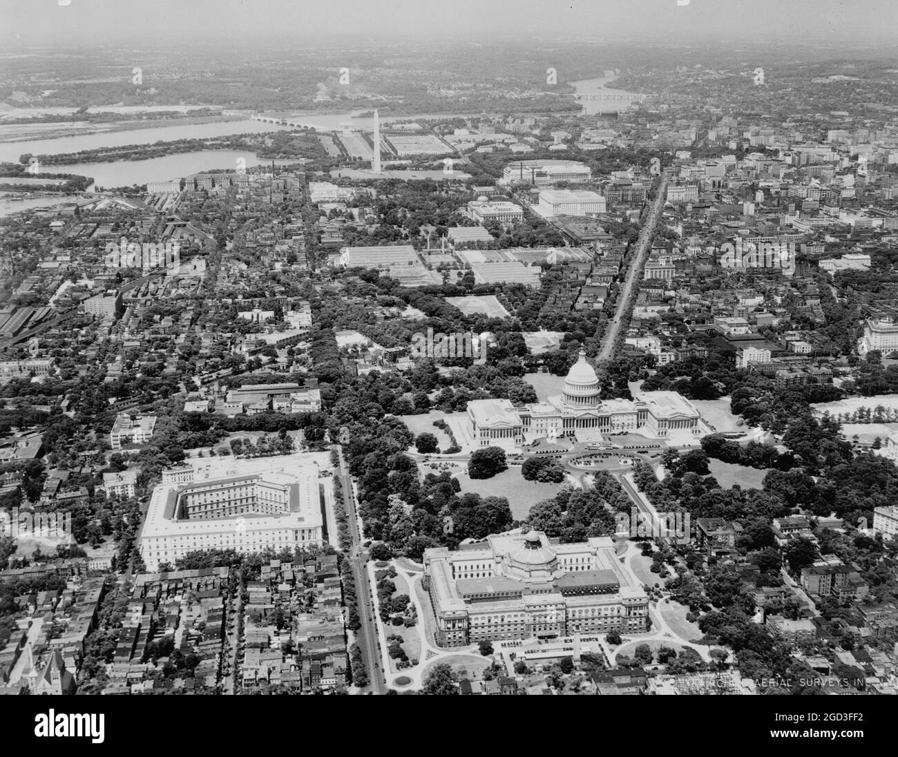 Washington d c aerial view hi-res stock photography and images - Alamy