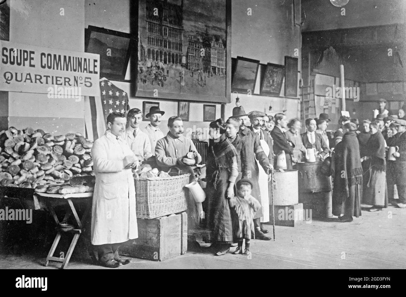 Giving out the day's rations in Belgium. ca. between 1910 and 1920 ...