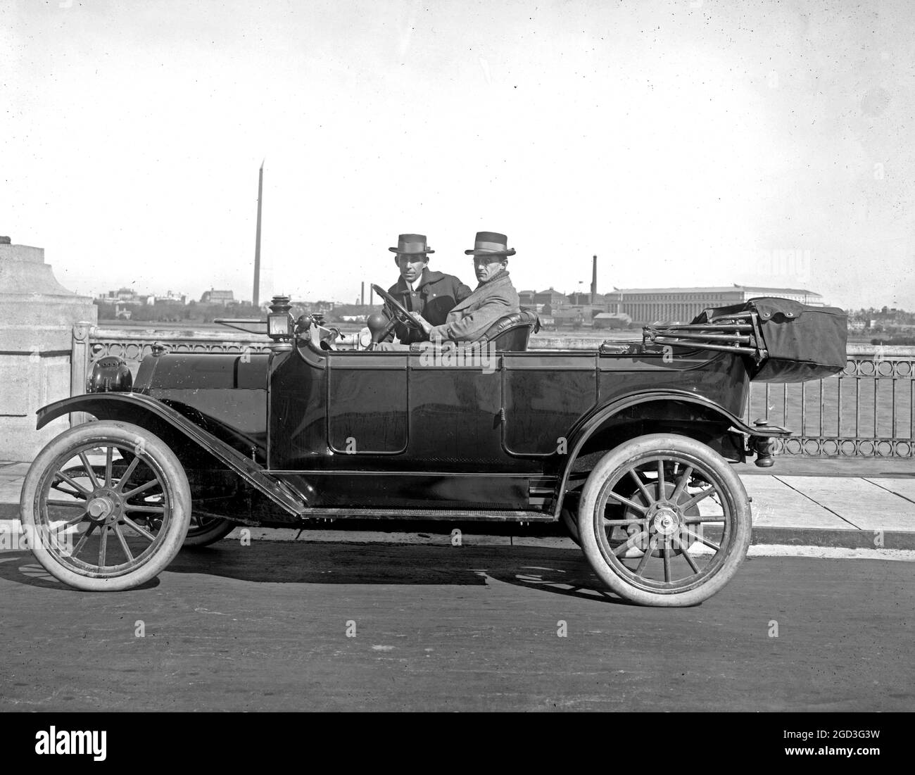 Vintage photo of two men in auto, California ~1910 Vintage photo of two men in auto, California ~1910