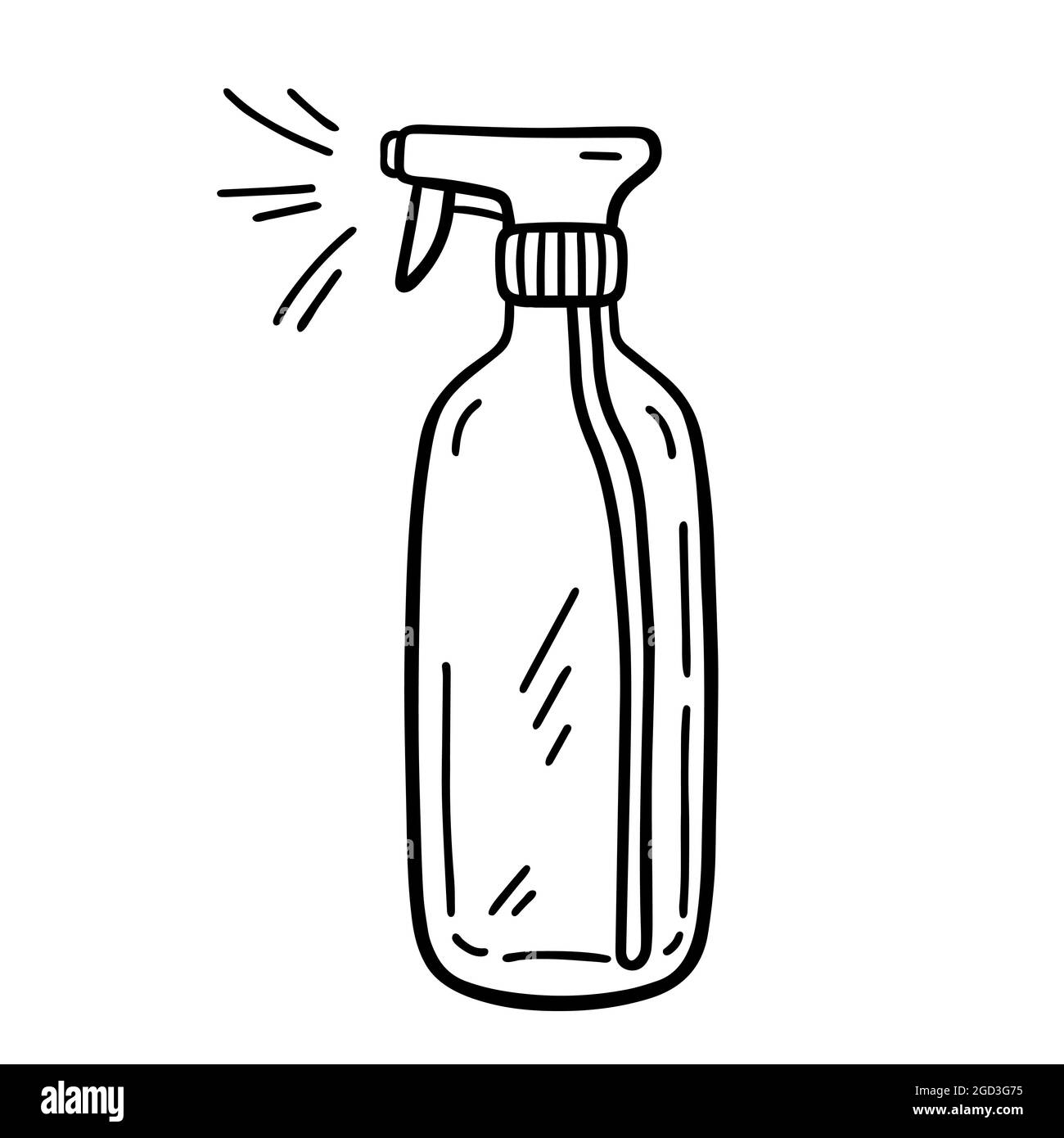 Cleaning spray bottle isolated on white background. Disinfectant for ...