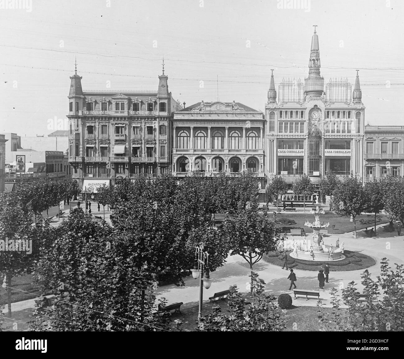 Uruguay Plaza, Consitution Montevedio ca. between 1909 and 1920 Stock Photo
