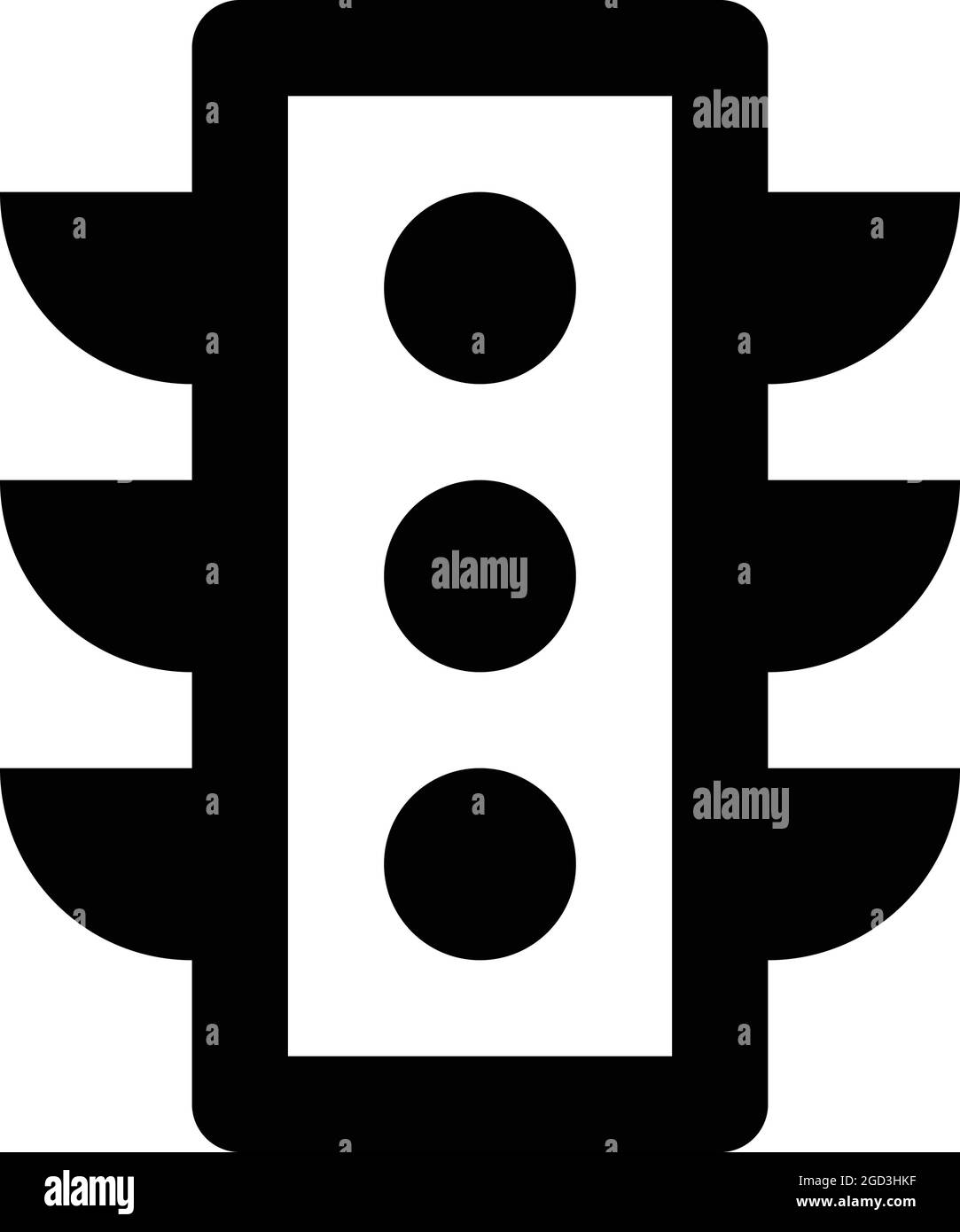 Traffic lights icon on the white background Stock Vector Image & Art ...