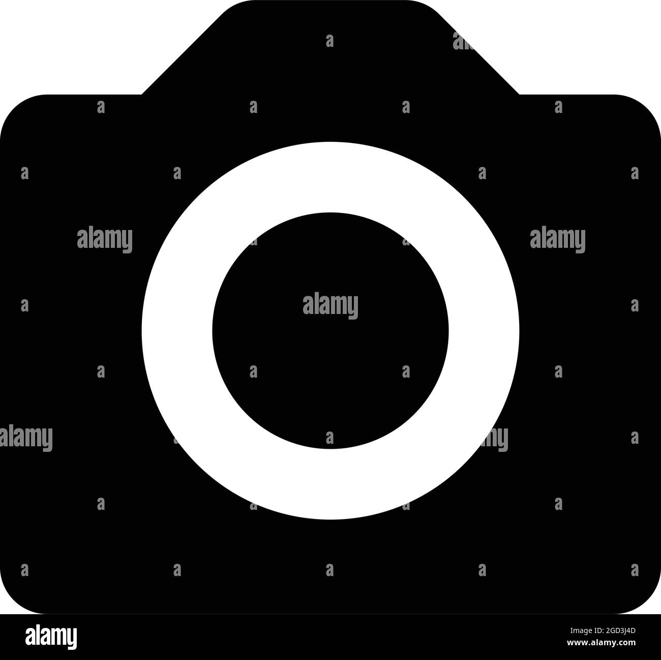 Camera icon on the white background. Stock Vector