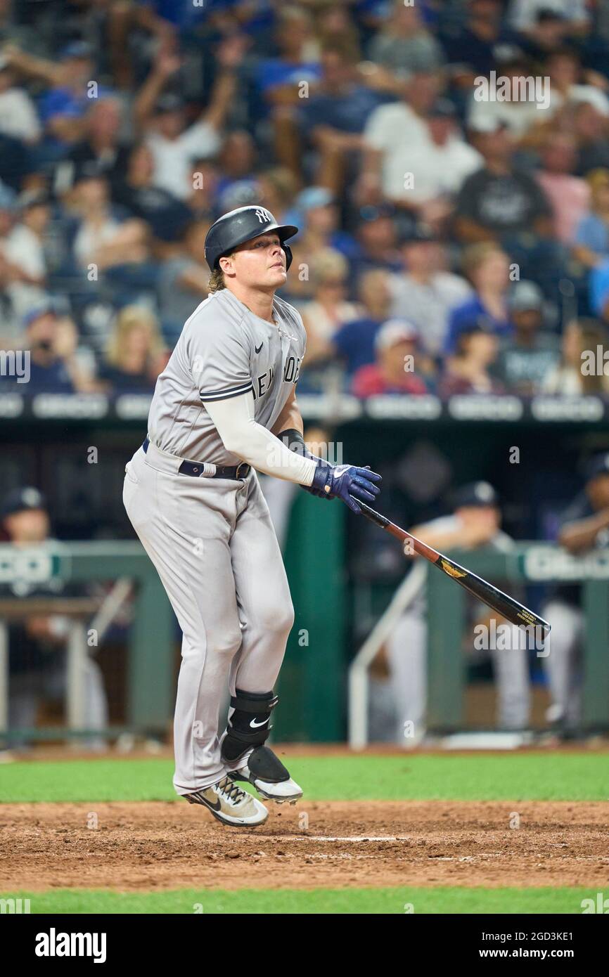 August 9 2021: New York first baseman Luke Voit (59) hits a home run ...