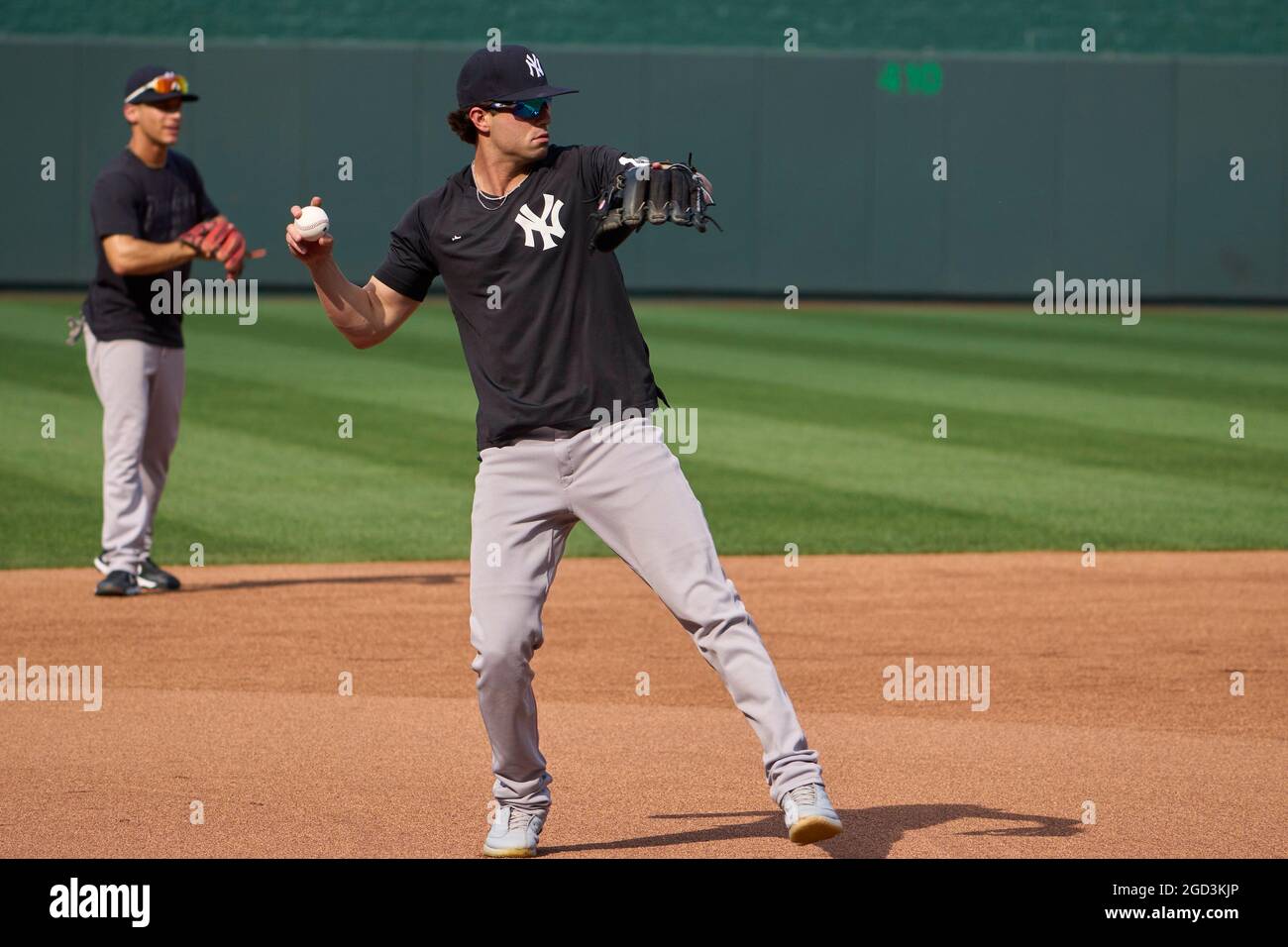 August 9 2021: New York Utility infielder Tyler Wade (14) during ...