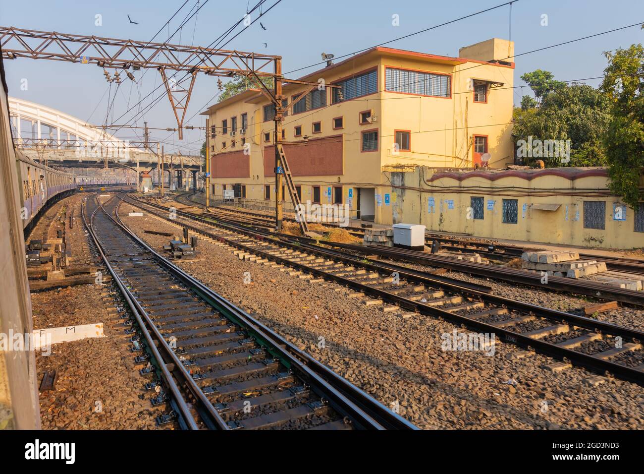 HOWRAH STATION , HOWRAH, WEST BENGAL / INDIA 4TH FEBRUARY 2018 Railway track of Indian