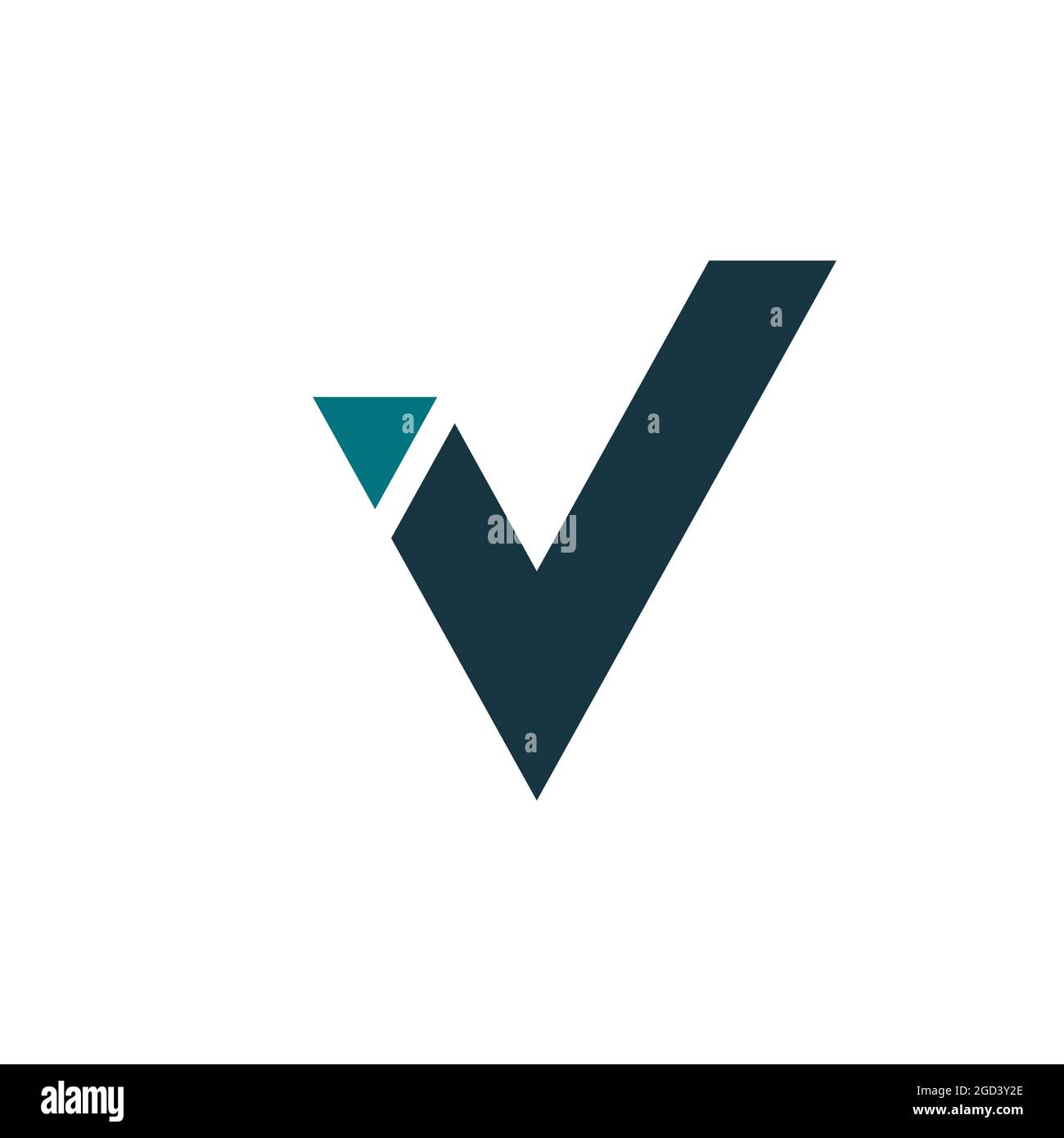 V flat business company logo design Stock Vector Image & Art - Alamy