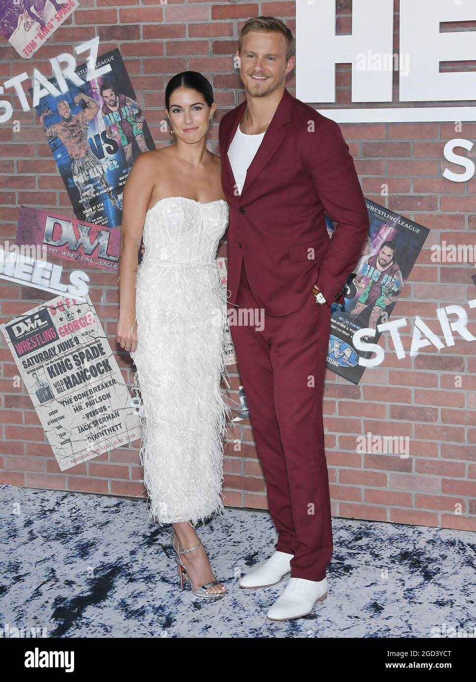 (L-R) Lauren Dear and Alexander Ludwig arrives at STARZ's HEELS Series ...