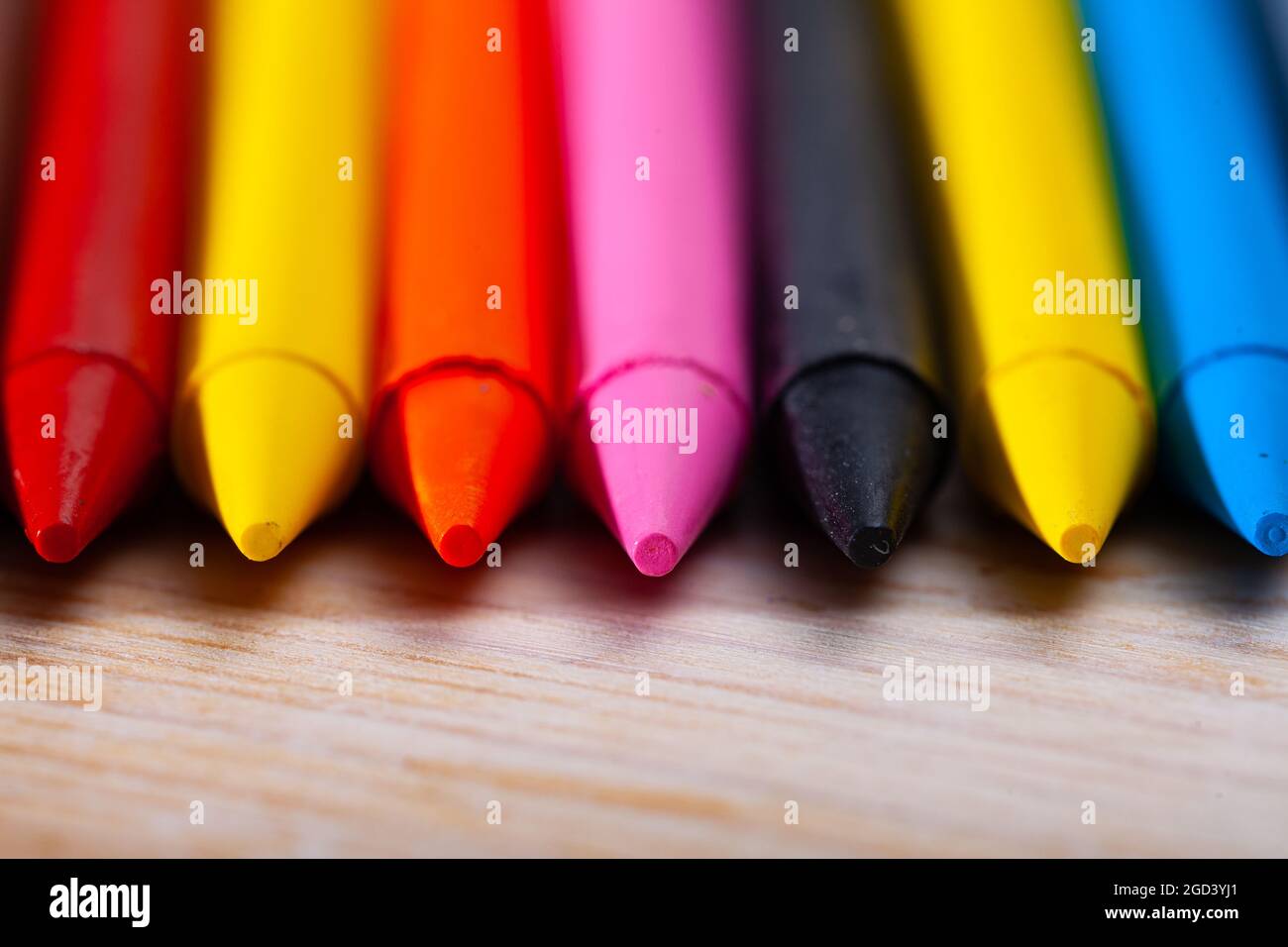Colored wax pencils Stock Photo Alamy