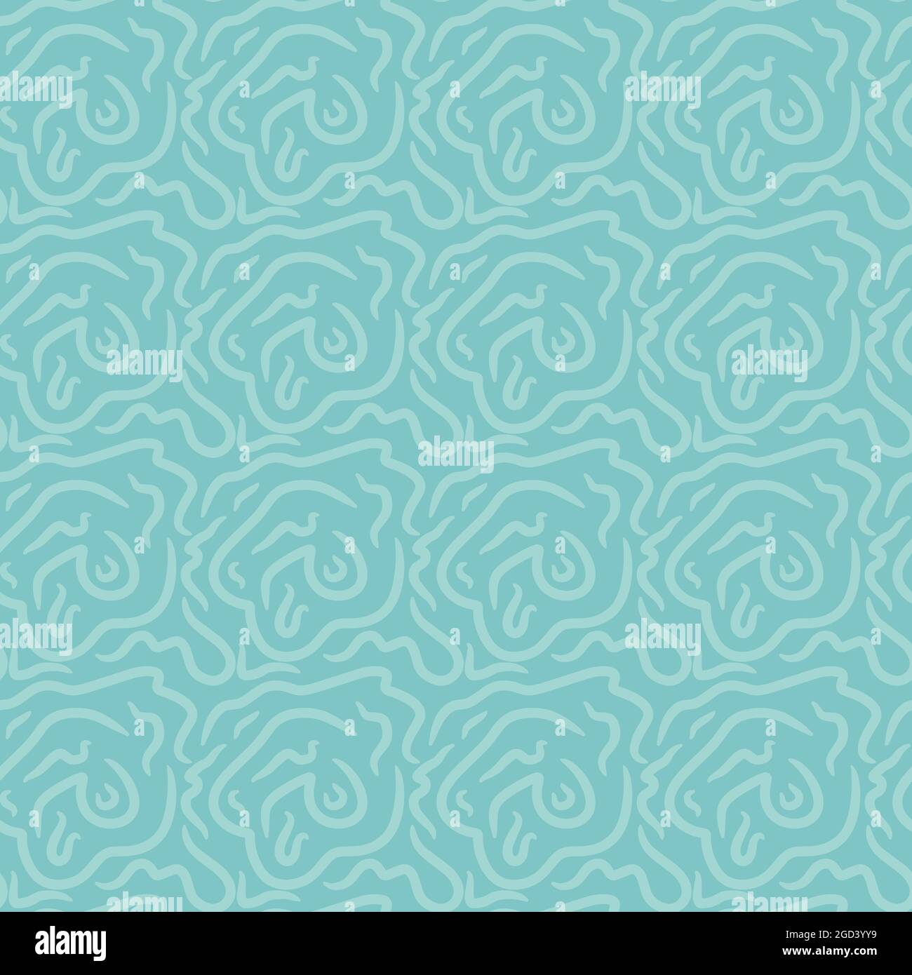tiffany blue smooth line primitive naive hand drawn brushstroke seamless  pattern. vector doodle endless pattern for textile wrapping digital paper  tem Stock Vector Image & Art - Alamy