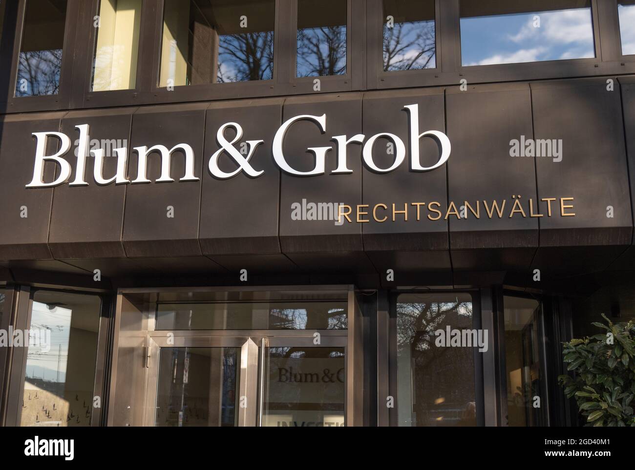 Zurich, Switzerland - January 10, 2021: Blum and Grob attorney at law is a  law firm that gives clear answers to legal questions Stock Photo - Alamy