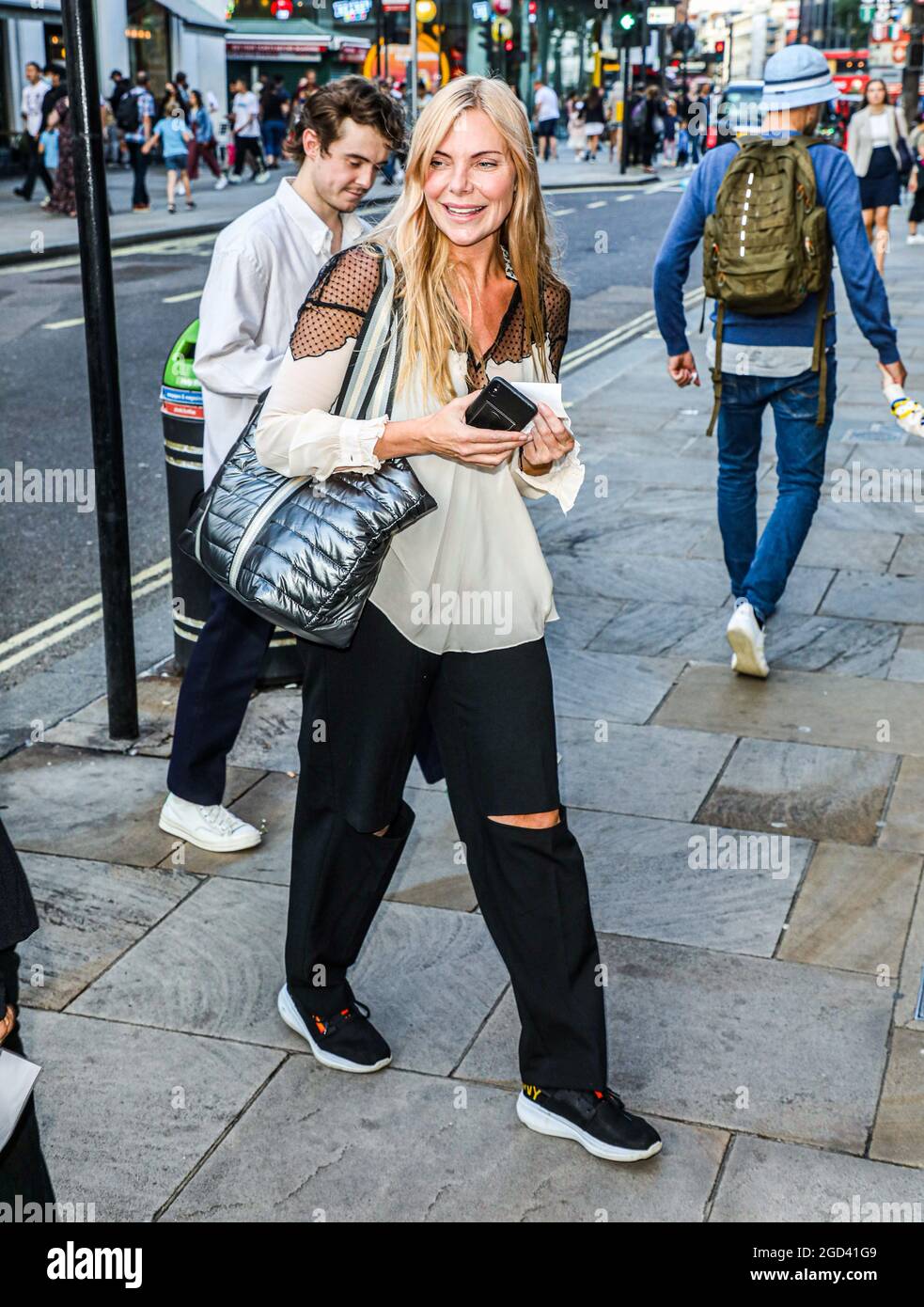 London, UK. 10th Aug, 2021. Samantha Womack attends the Press Night for 'The Windsors: Endgame' at the Prince of Wales Theatre in London. (Photo by Brett Cove/SOPA Images/Sipa USA) Credit: Sipa USA/Alamy Live News Stock Photo