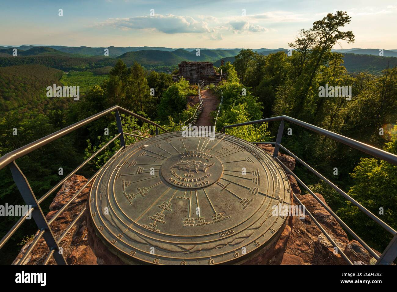 FRANCE, MOSELLE (57), NORTHERN VOSGES REGIONAL NATURE PARK, PHILIPPSBOURG, FALKENSTEIN CASTLE Stock Photo