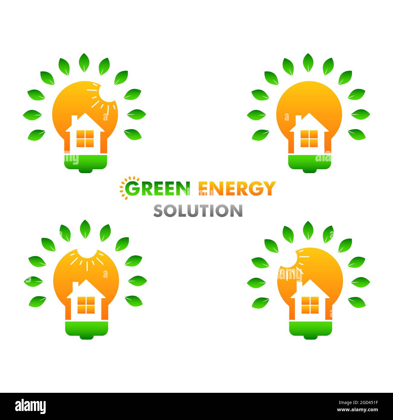 green energy illustration. renewable and clean energy illustration design concept. on white background Stock Photo