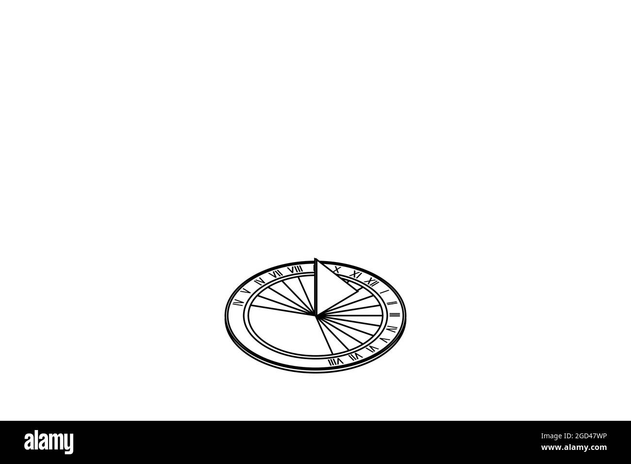 Sundial icon. Simple illustration of sundial. Isolated on white