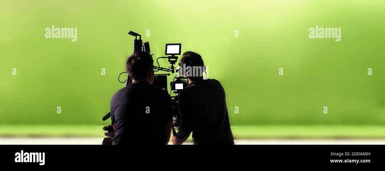Video production behind the scenes. Making of TV commercial movie that ...