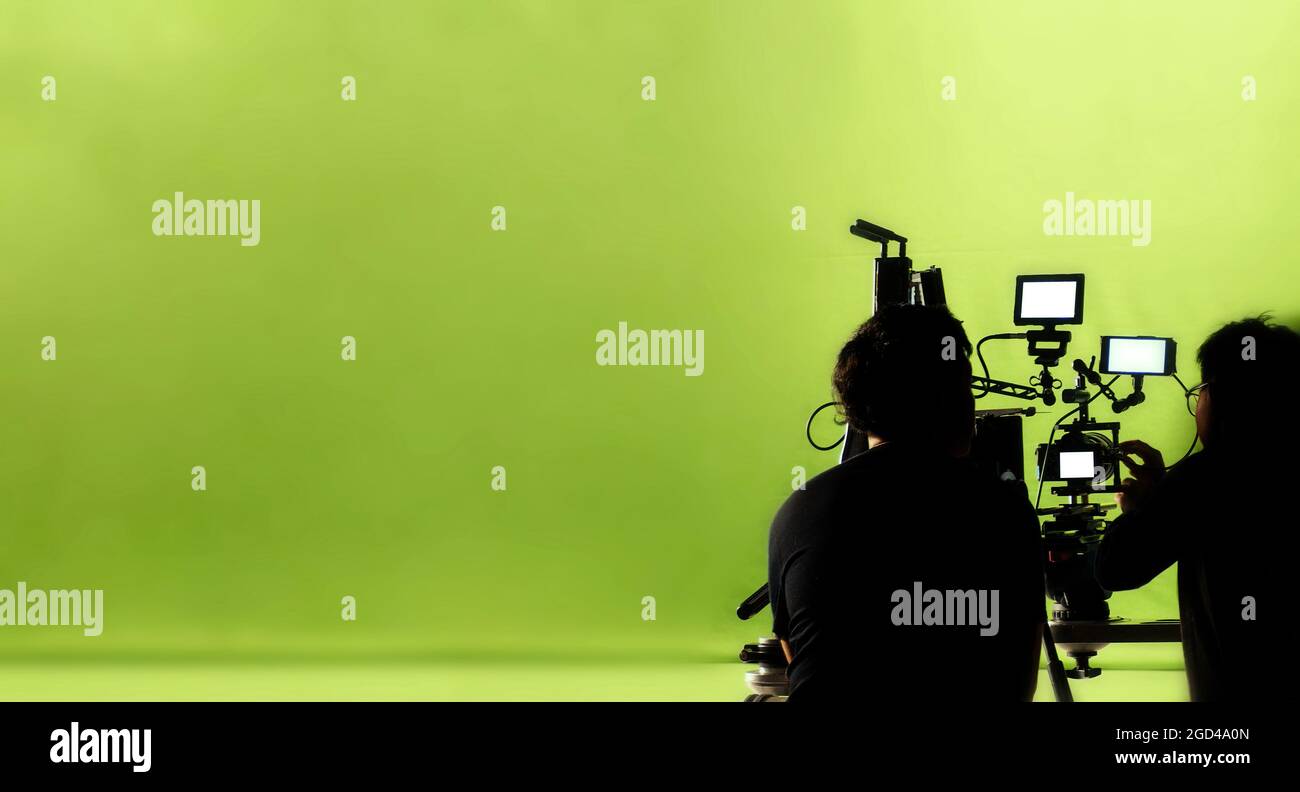 Video production behind the scenes. Making of TV commercial movie that ...