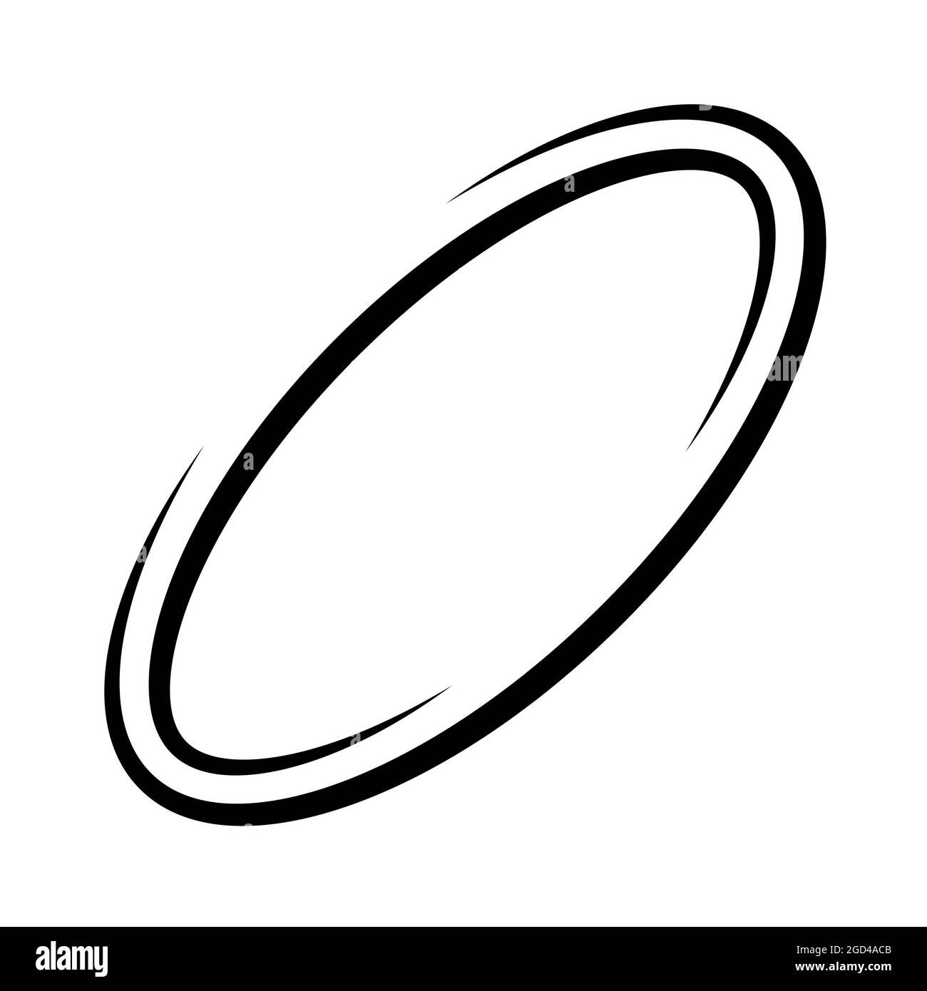Letter o zero ring planet saturn swoosh oval icon vector logo template illustration Stock Vector