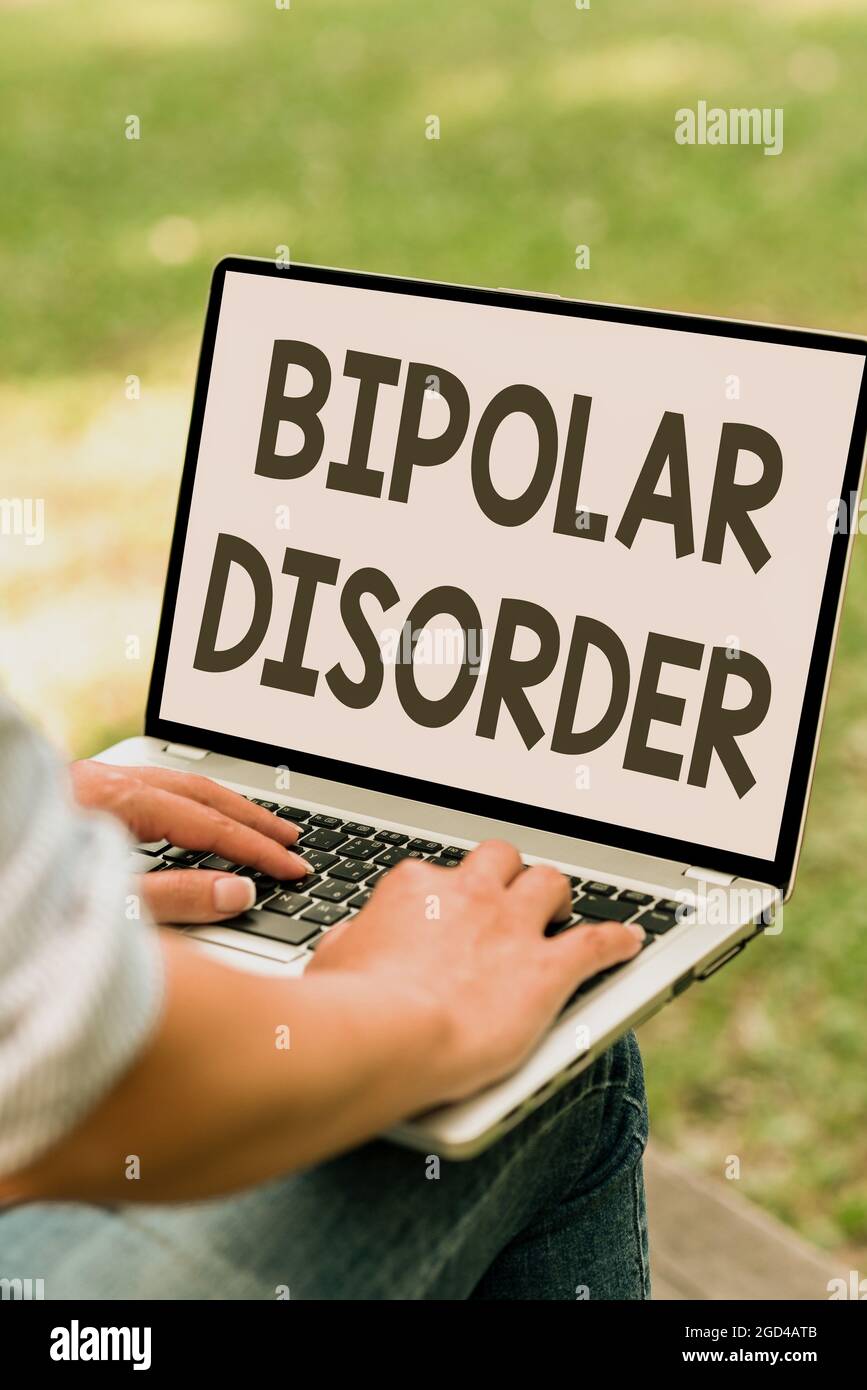 Text caption presenting Bipolar Disorder. Word Written on mental ...