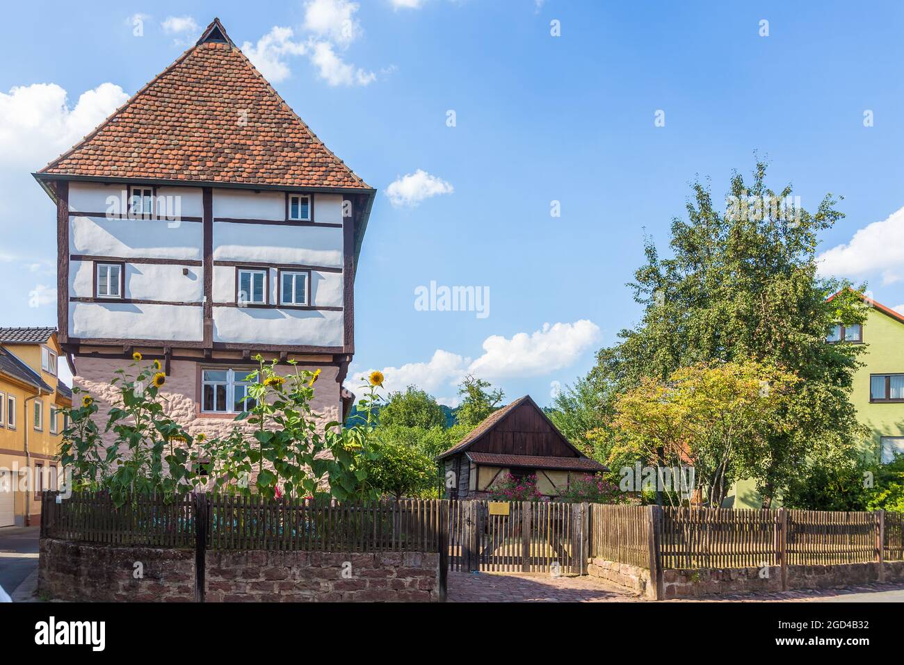 geography / travel, Germany, Bavaria, Amorbach, House of the Templar Knights, ADDITIONAL-RIGHTS-CLEARANCE-INFO-NOT-AVAILABLE Stock Photo