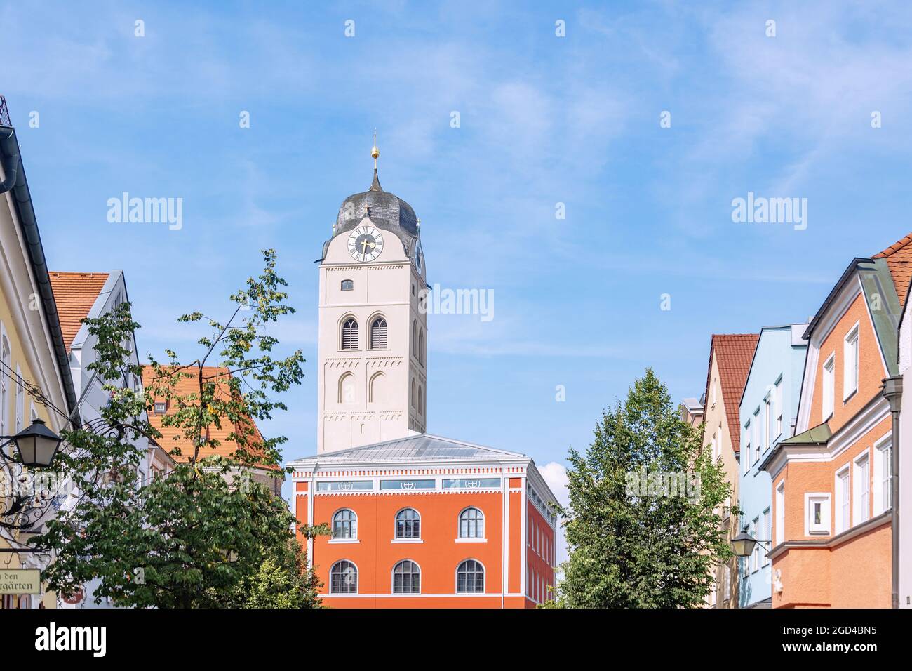geography / travel, Germany, Bavaria, Erding, city tower, ADDITIONAL-RIGHTS-CLEARANCE-INFO-NOT-AVAILABLE Stock Photo