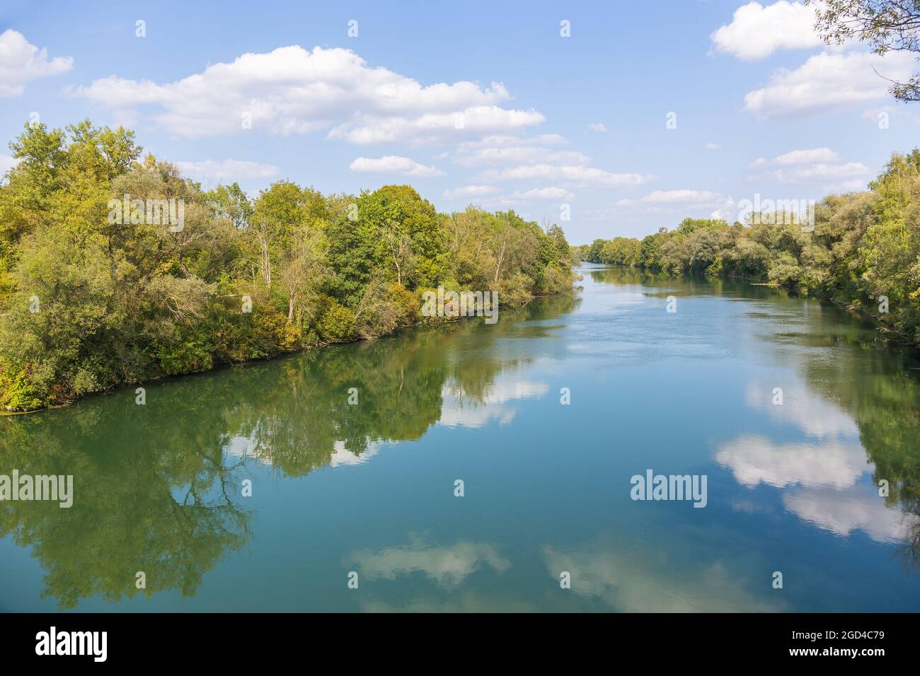 geography / travel, Germany, Bavaria, Isar near Moosburg, ADDITIONAL-RIGHTS-CLEARANCE-INFO-NOT-AVAILABLE Stock Photo