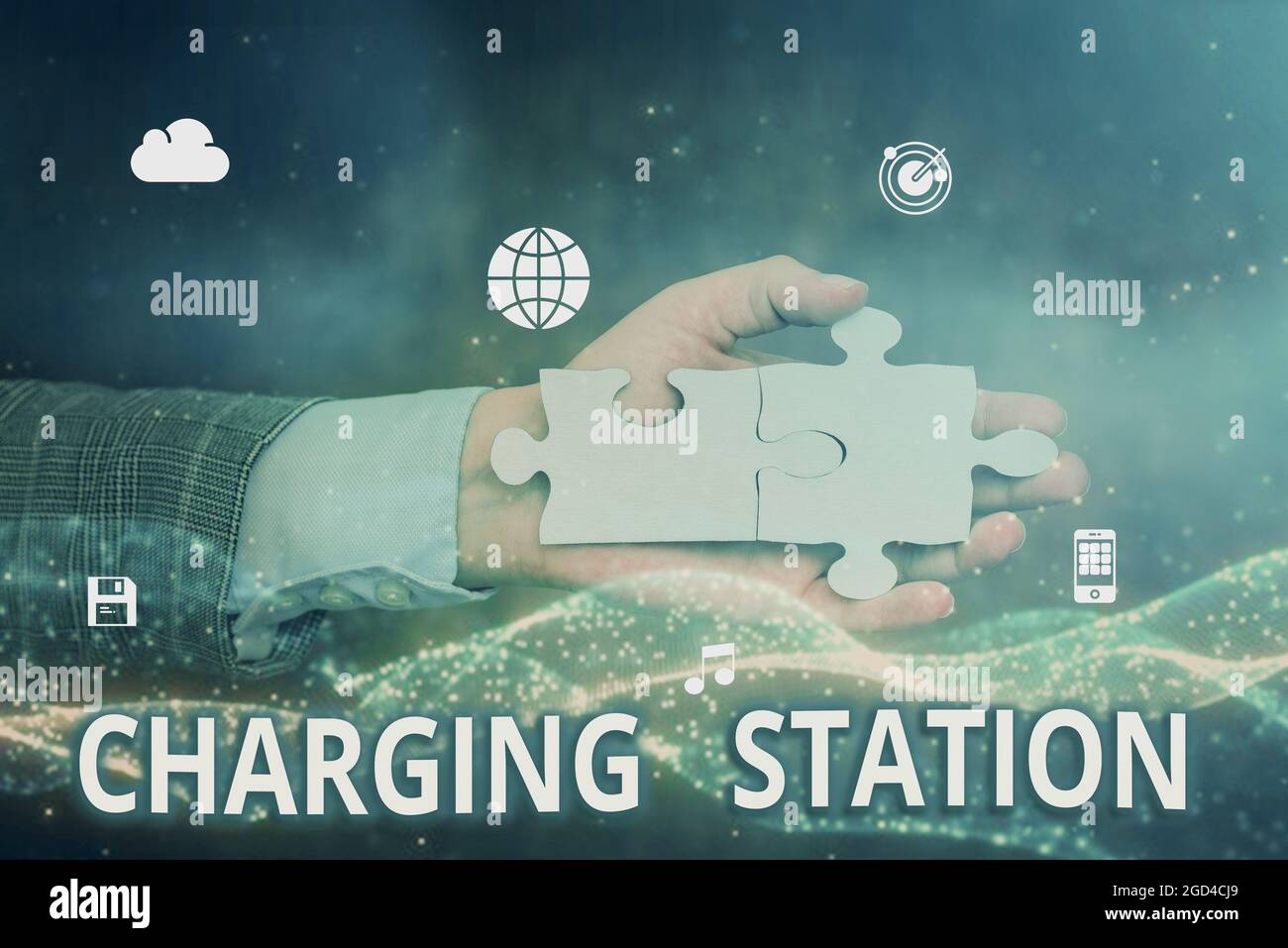 Handwriting text Charging Station. Business idea places where showing