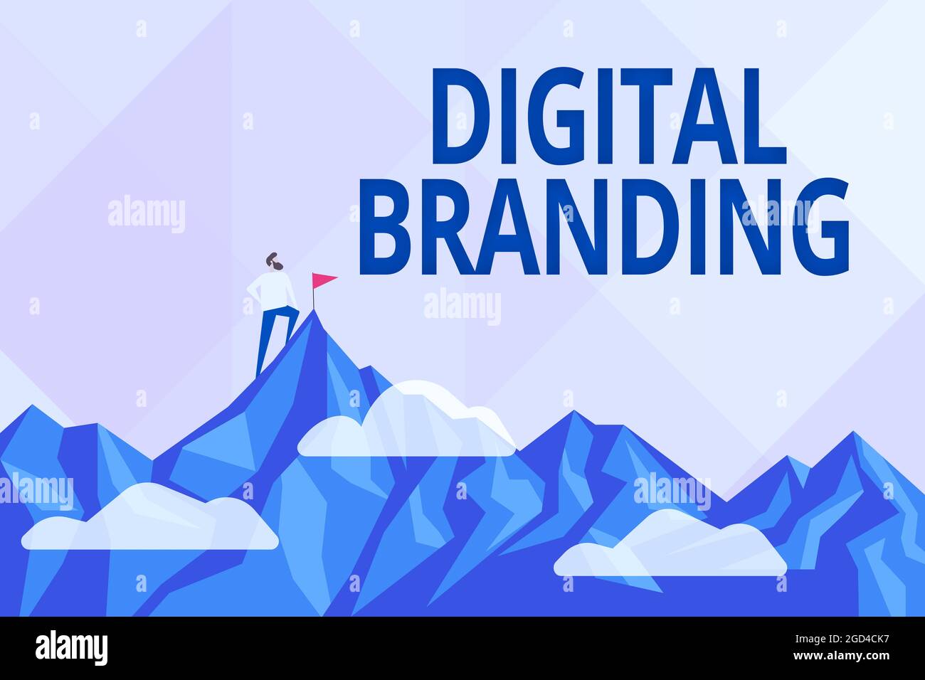 Conceptual display Digital Branding. Business approach combination of