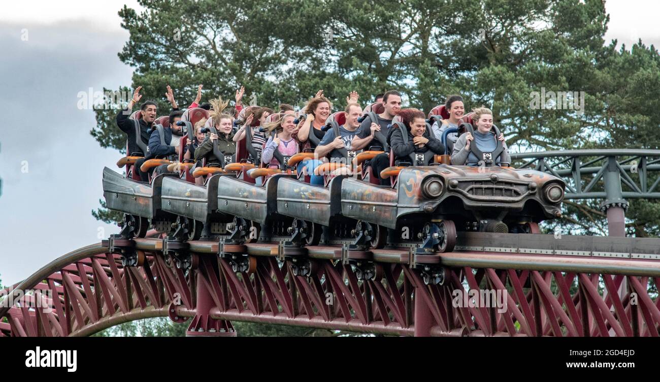 RITA Alton Towers Launched Rollercoaster Theme Park Staffordshire Stock ...